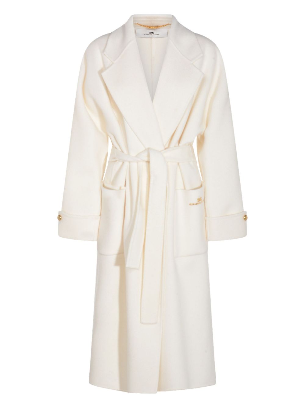 ELISABETTA FRANCHI Oversized Wool Blend Overcoat