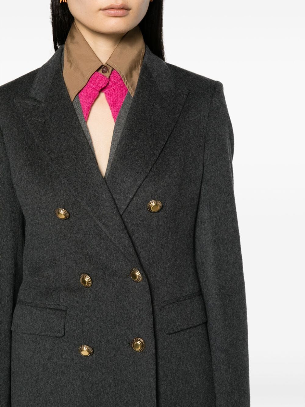 TAGLIATORE Double Breasted Wool Cashmere Jacket for Women