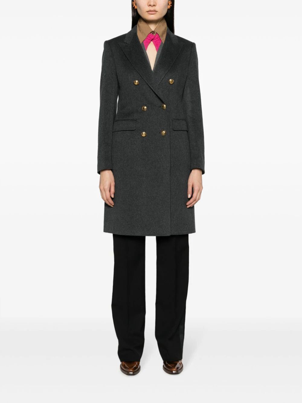 TAGLIATORE Double Breasted Wool Cashmere Jacket for Women