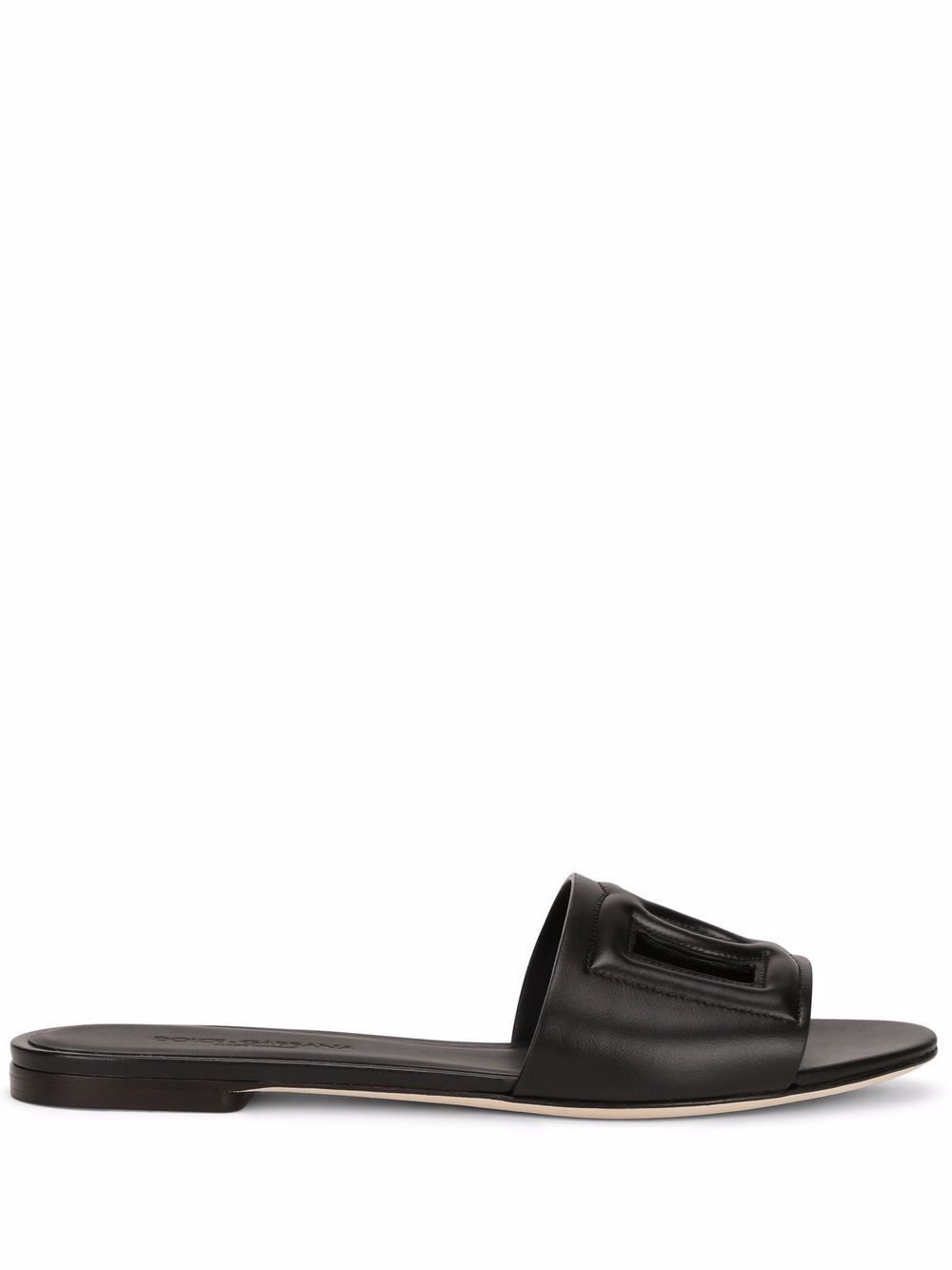 DOLCE & GABBANA Elegant Slide Sandals with Interlocking Logo