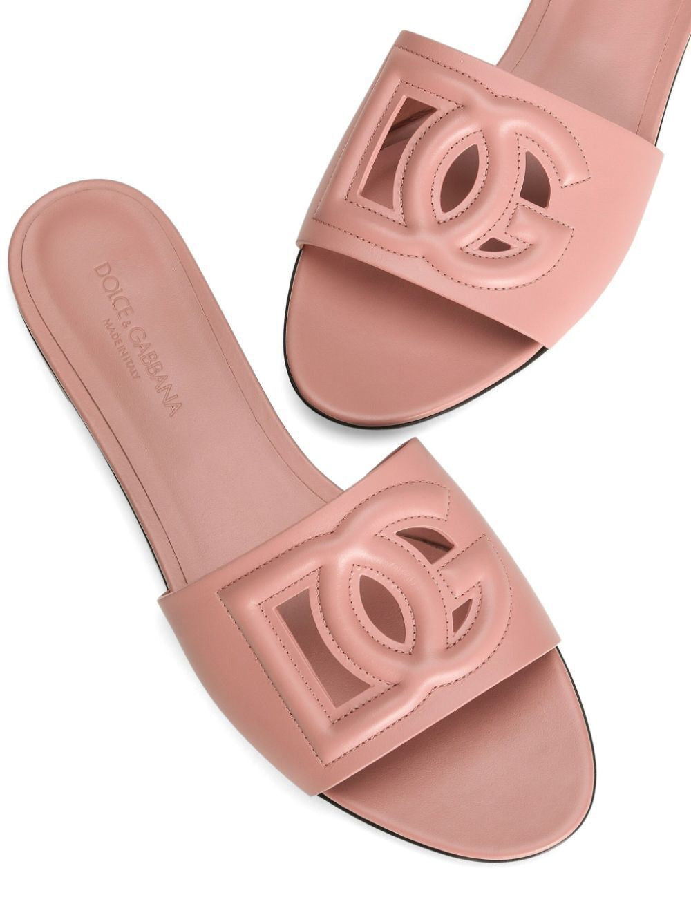 DOLCE & GABBANA Chic Leather Slide Sandals for Women