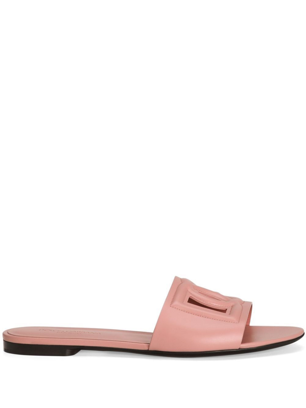 DOLCE & GABBANA Chic Leather Slide Sandals for Women
