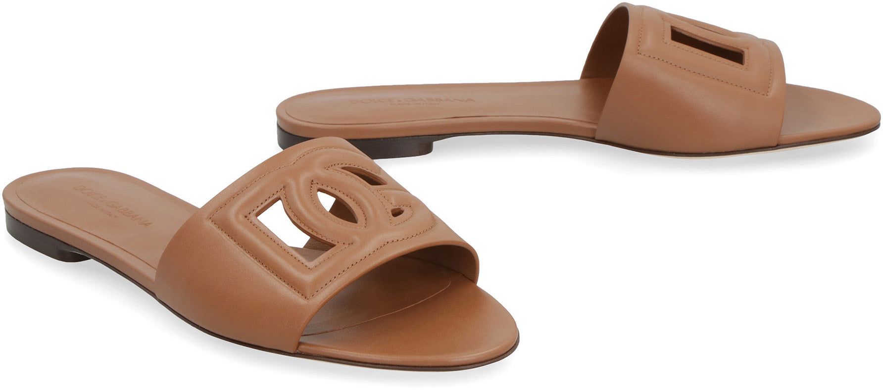 DOLCE & GABBANA DG Logo Leather Sandals for Women