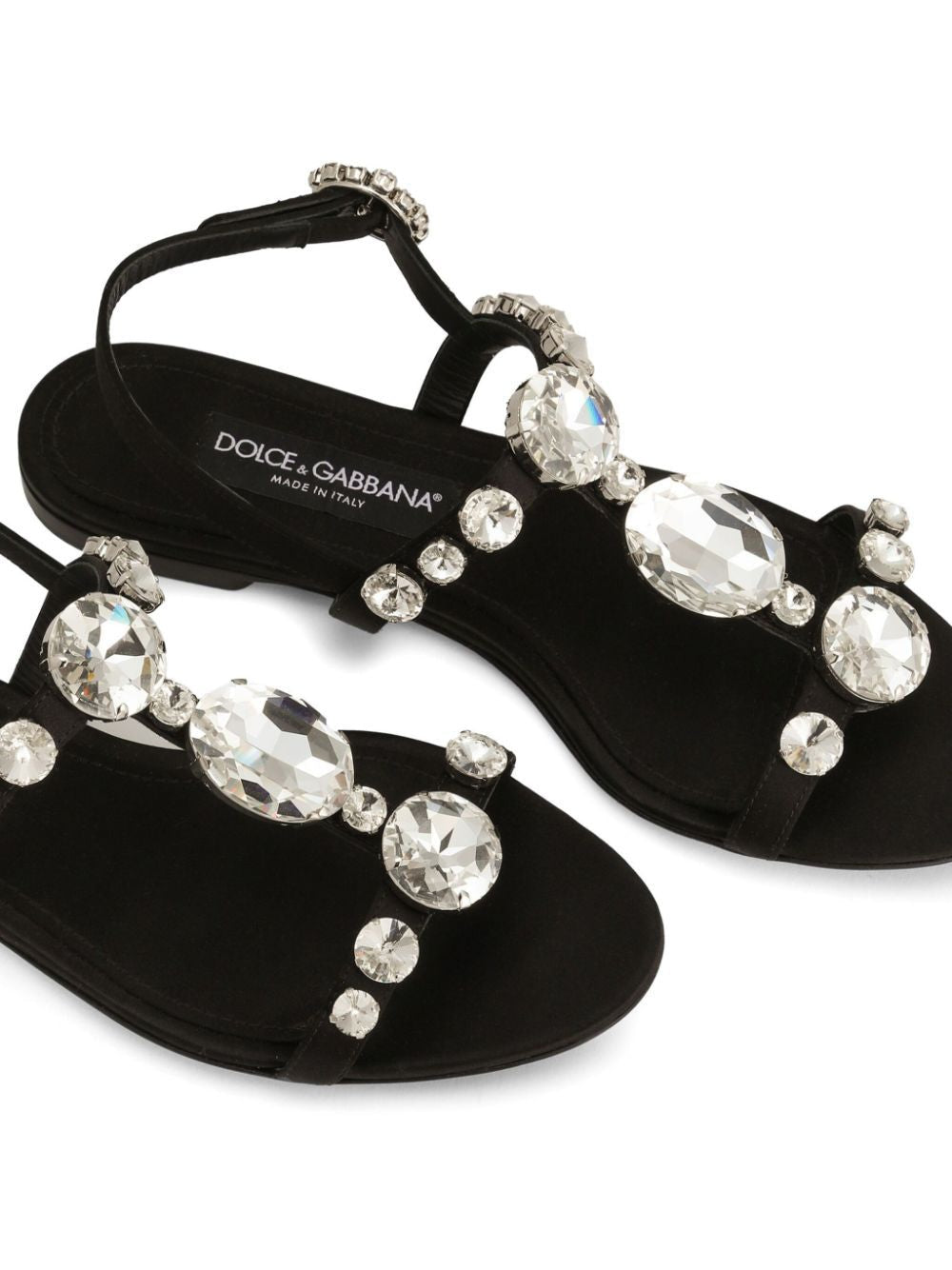 DOLCE & GABBANA Crystal Embellished Sandals for Women - Size 8