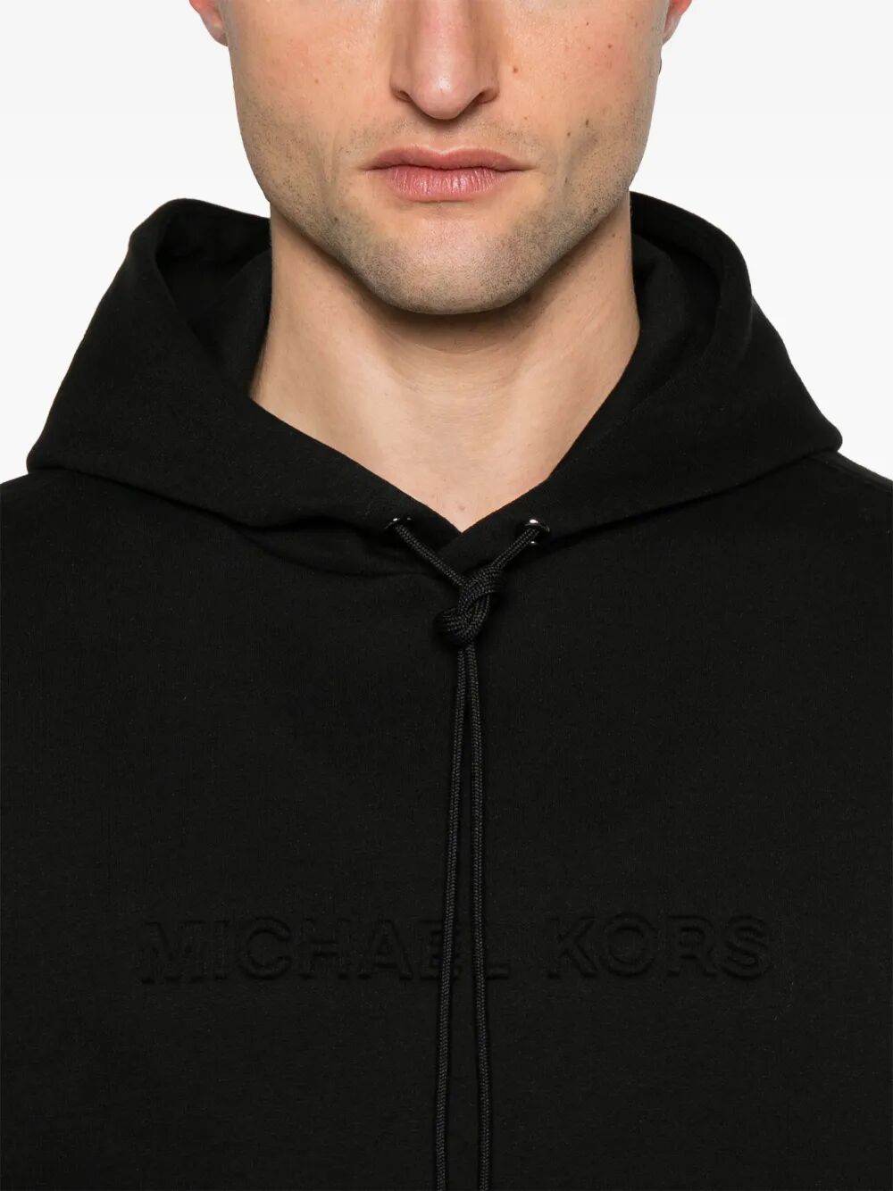 MICHAEL KORS Embossed Logo Hoodie for Men - FW25