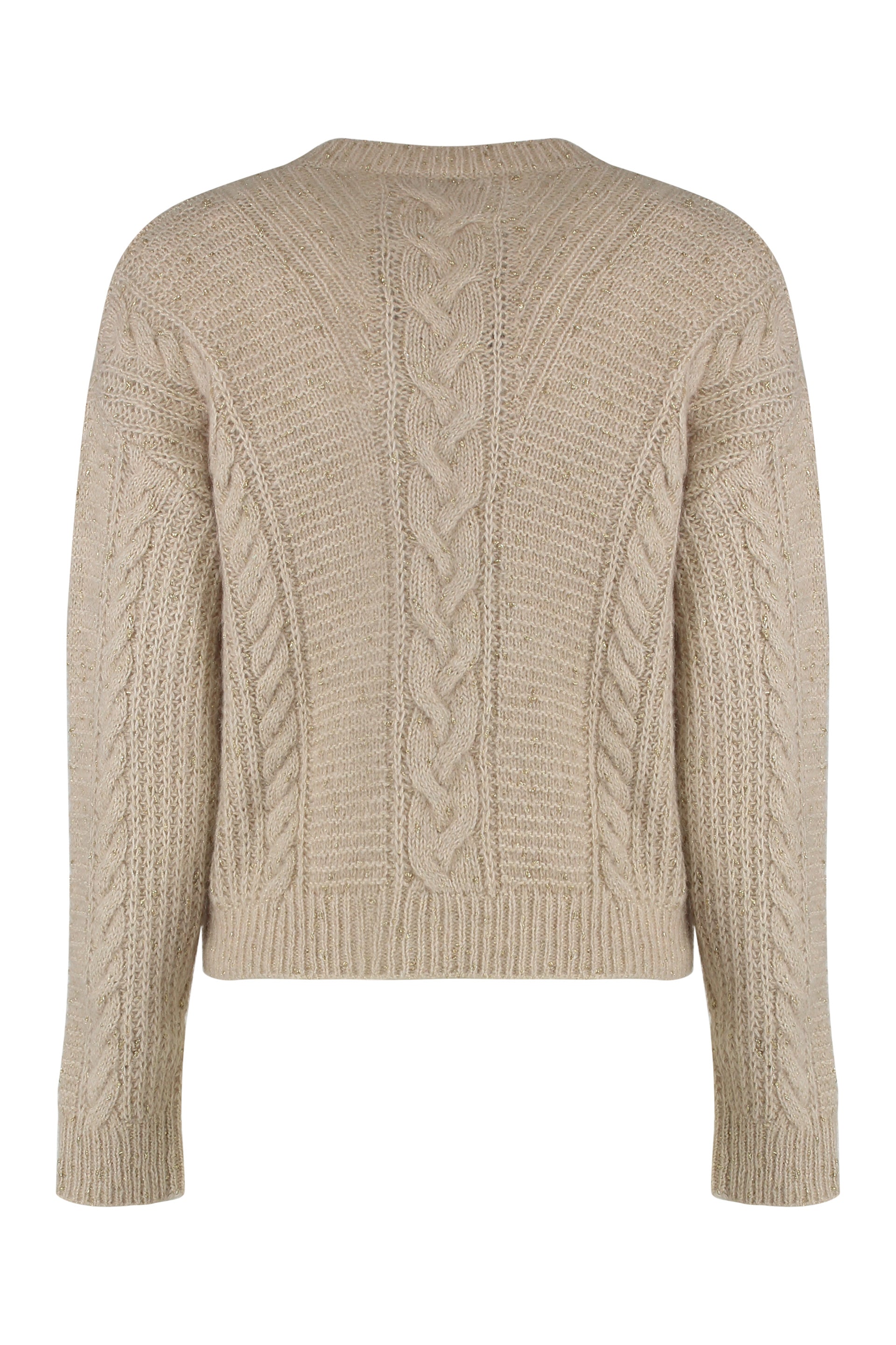 MAX MARA STUDIO Boxy Cropped Sweater in Blended Alpaca