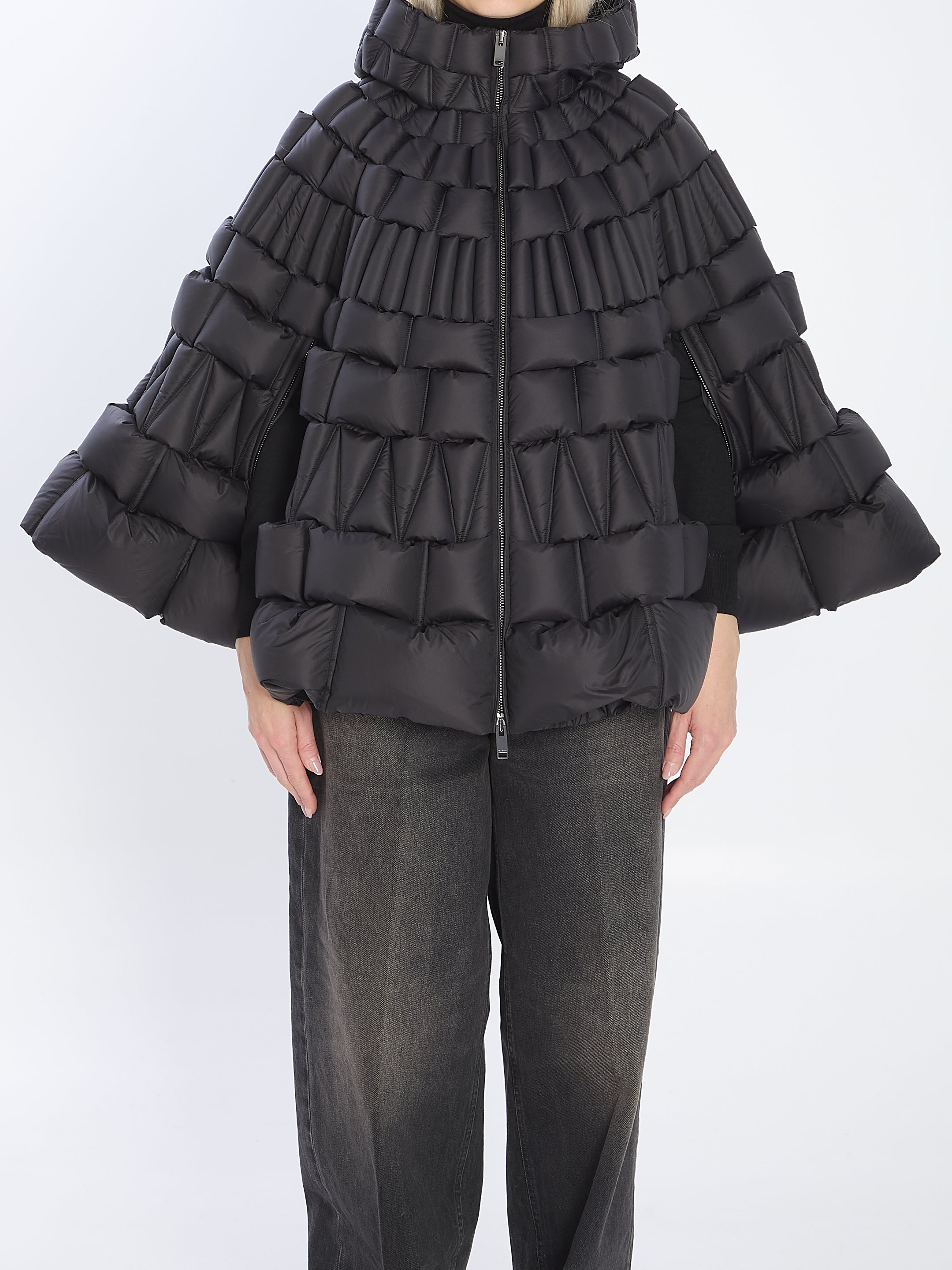 RAXXY Oversized Padded Nylon Cape - Size S