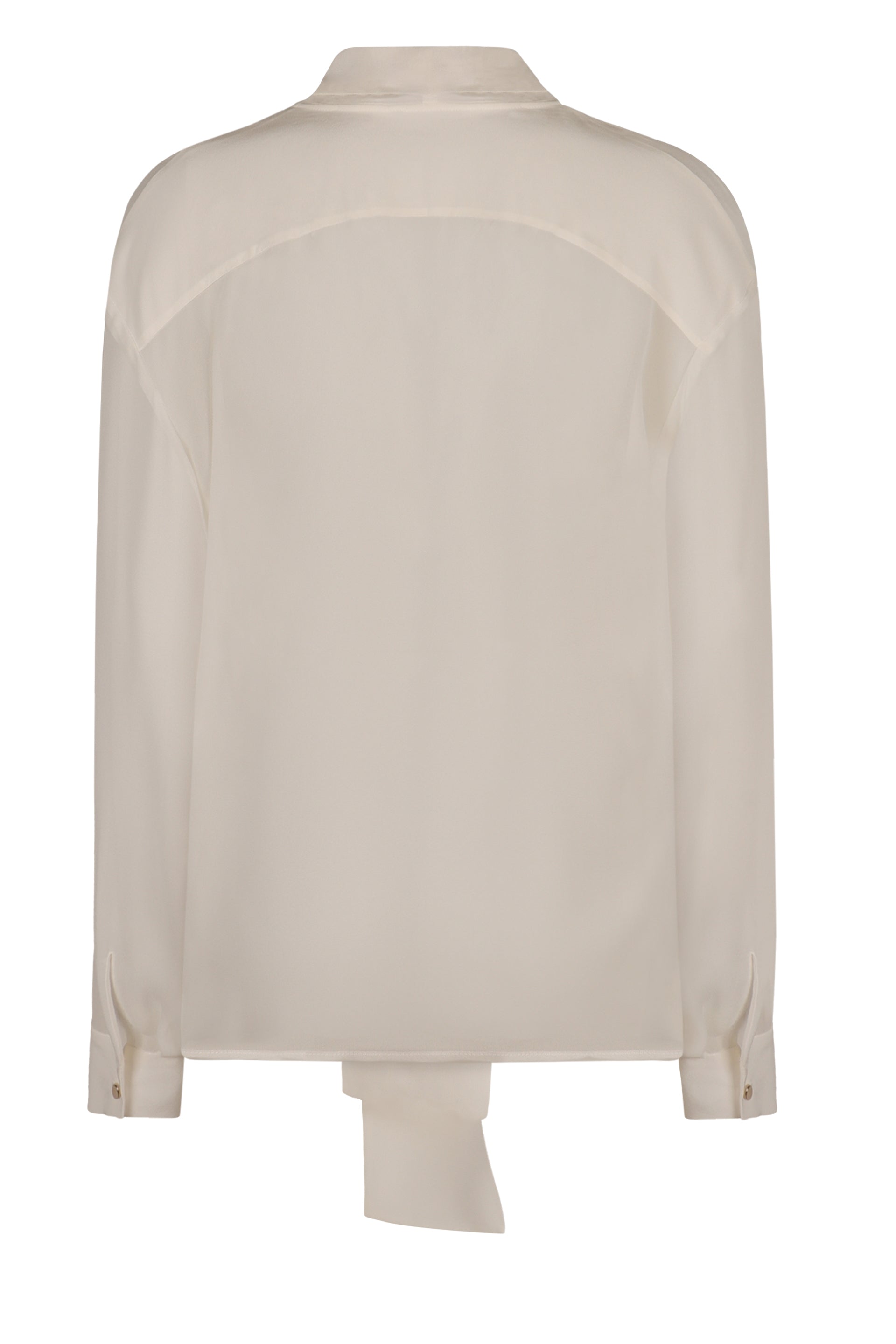 MAX MARA STUDIO Silk Blouse with Pussy-Bow Collar