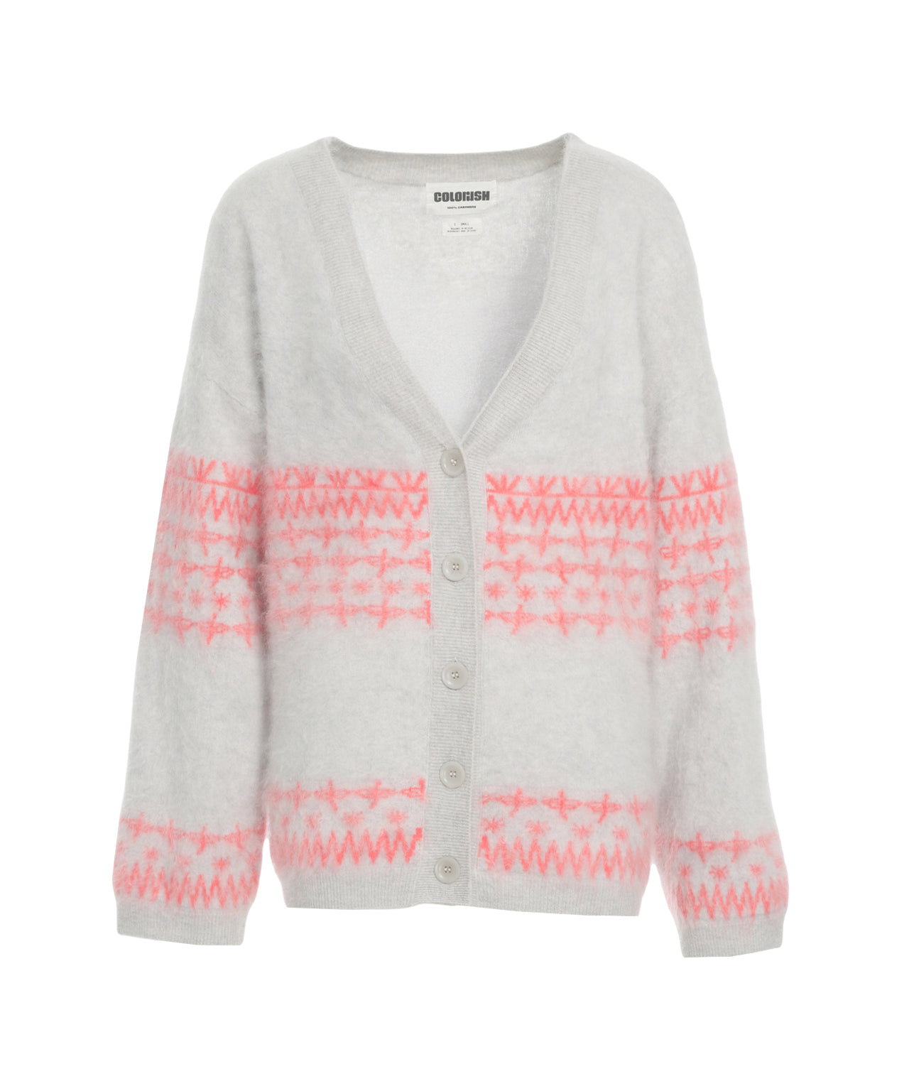 CRUSH Cozy Cashmere Cardigan with Geometric Pattern