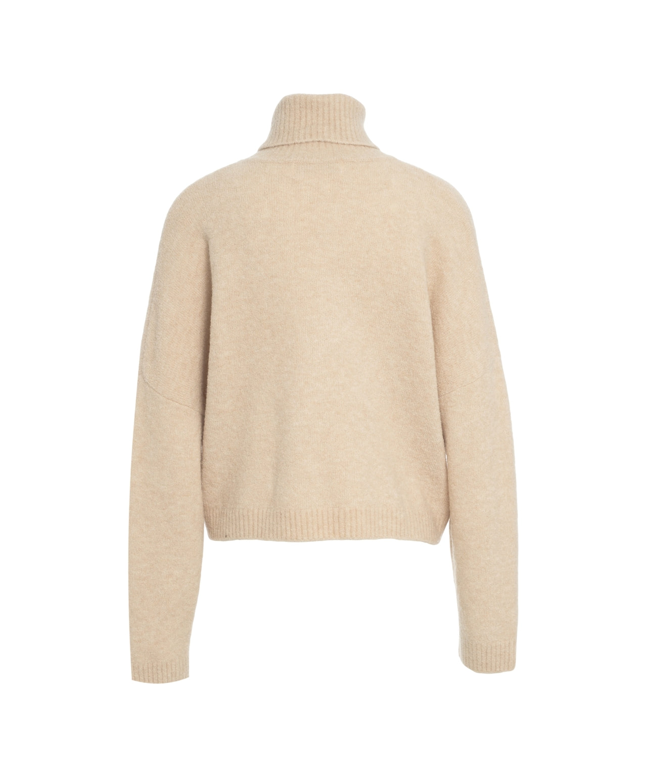 CRUSH Luxurious Cashmere Turtleneck Sweater - Women's Loose Fit Cropped Style