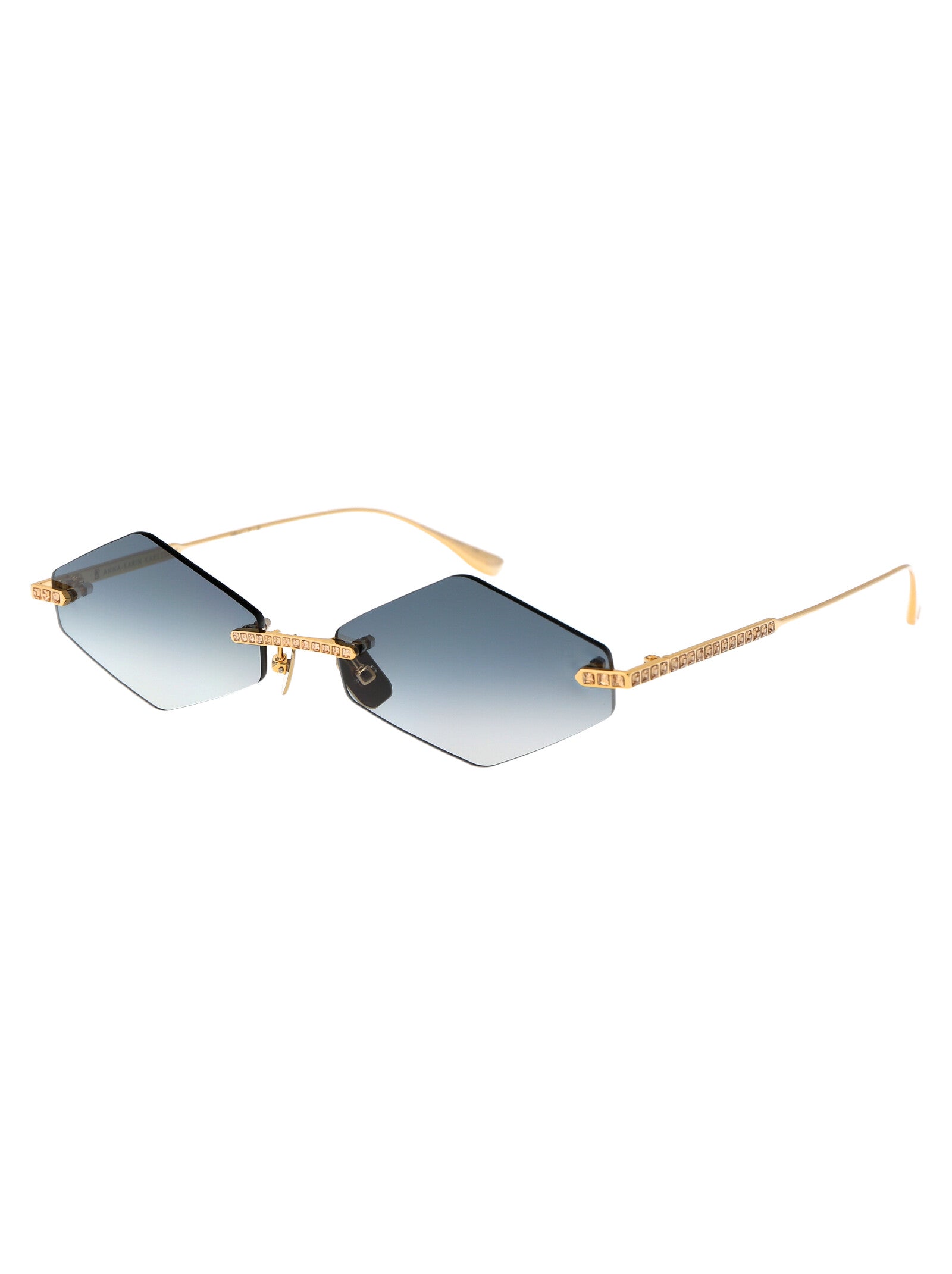 ANNA KARIN KARLSSON Titanium Sunglasses - Crystal Nest Triangle