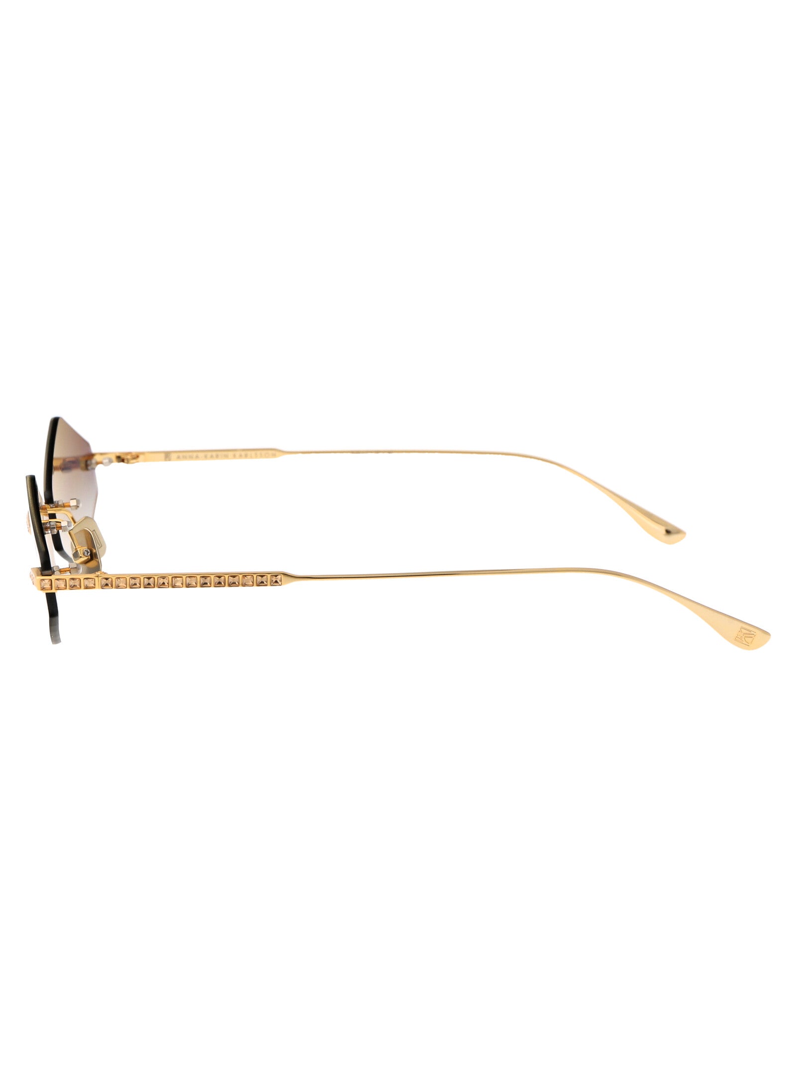 ANNA KARIN KARLSSON Titanium Sunglasses - Crystal Nest Triangle