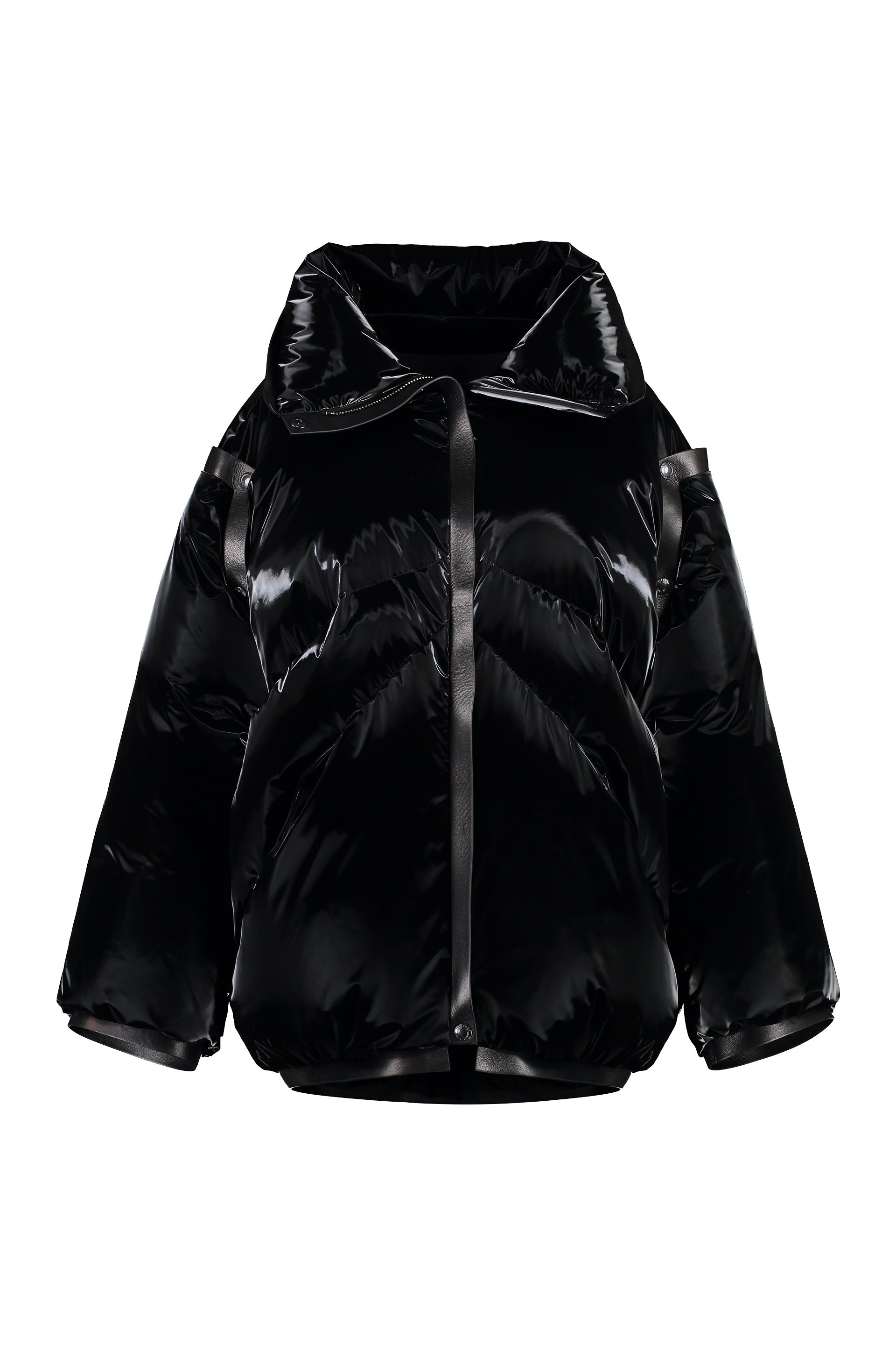 TOM FORD Glossy Nylon Down Jacket with Removable Sleeves for Women