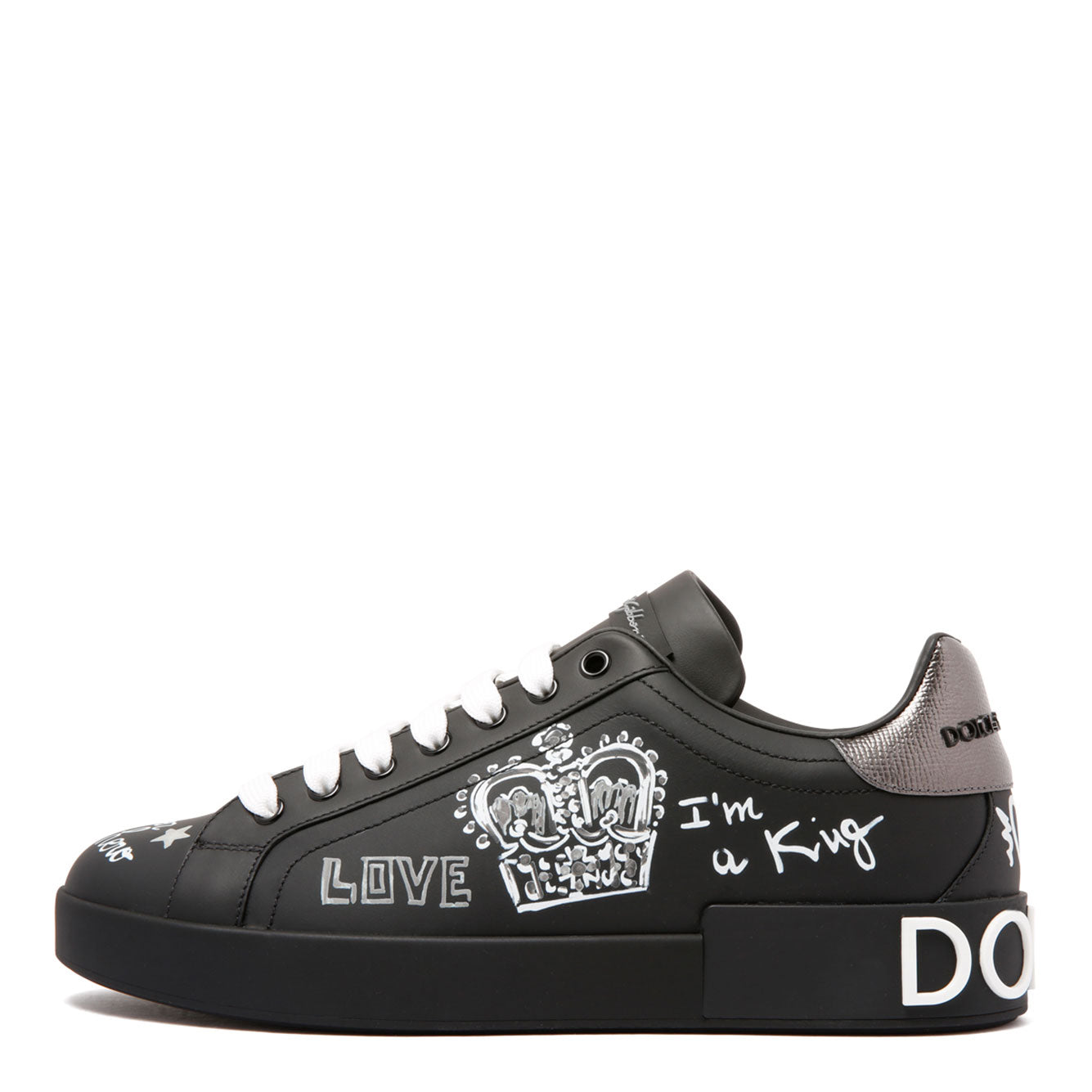 DOLCE & GABBANA Men's Premium 100% Leather Sneaker