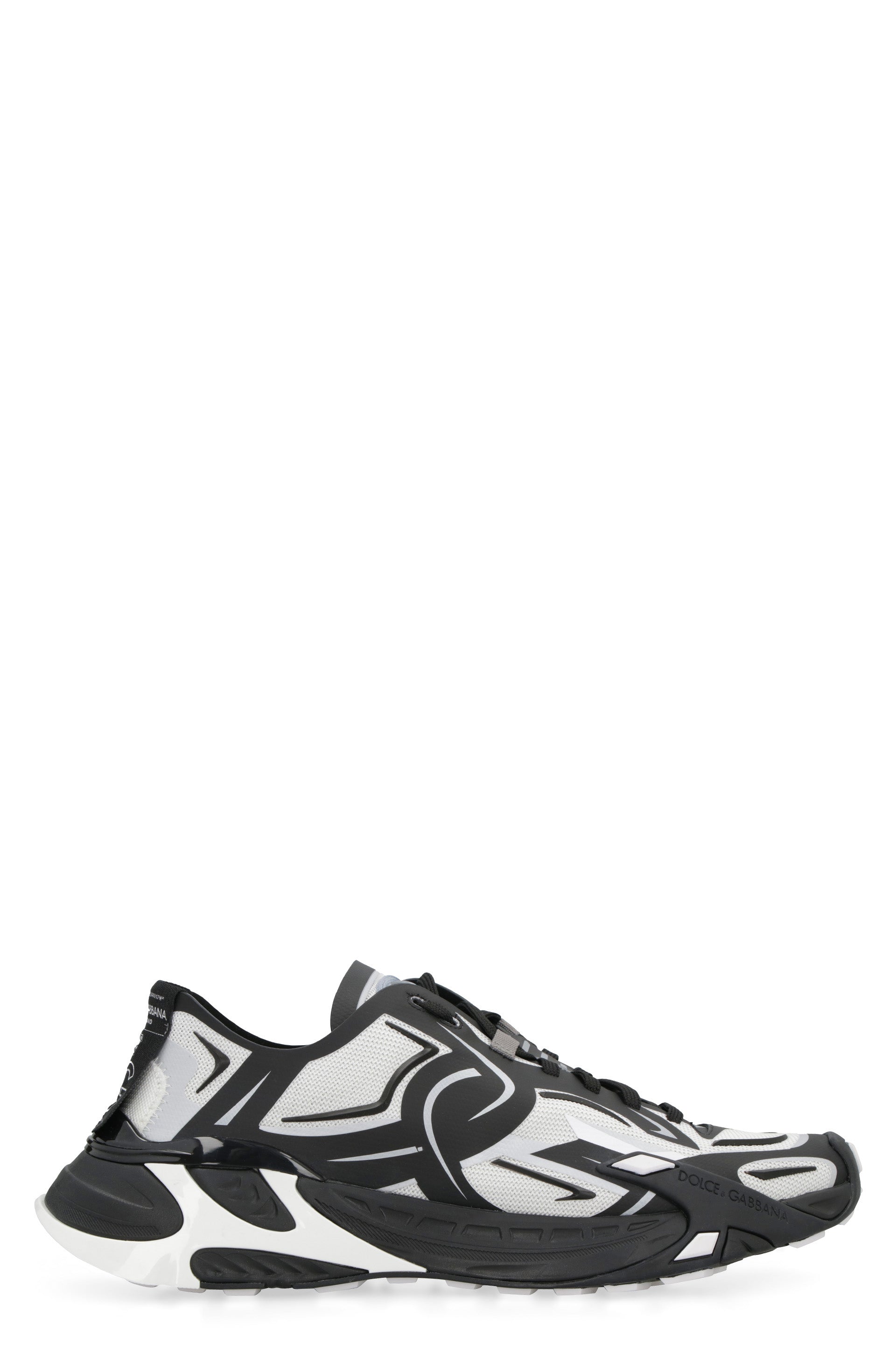 DOLCE & GABBANA Two-Toned Fabric Dragon Sneakers for Men