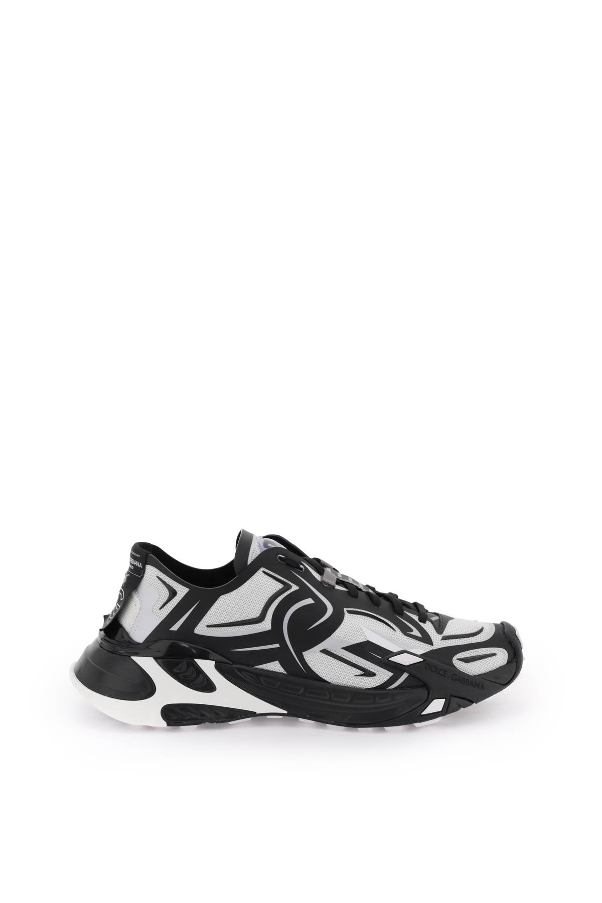 DOLCE & GABBANA Two-Toned Fabric Dragon Sneakers for Men