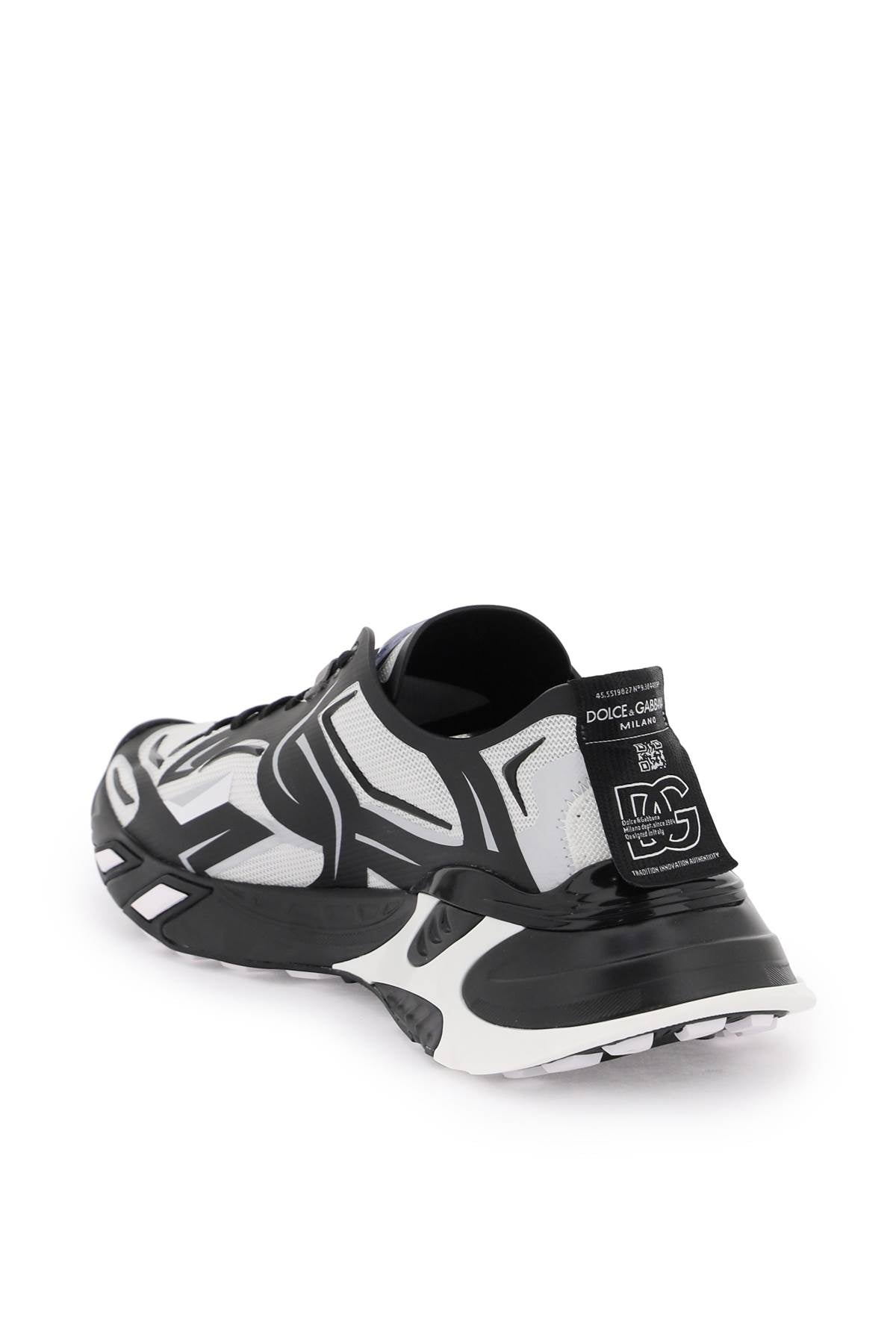 DOLCE & GABBANA Two-Toned Fabric Dragon Sneakers for Men