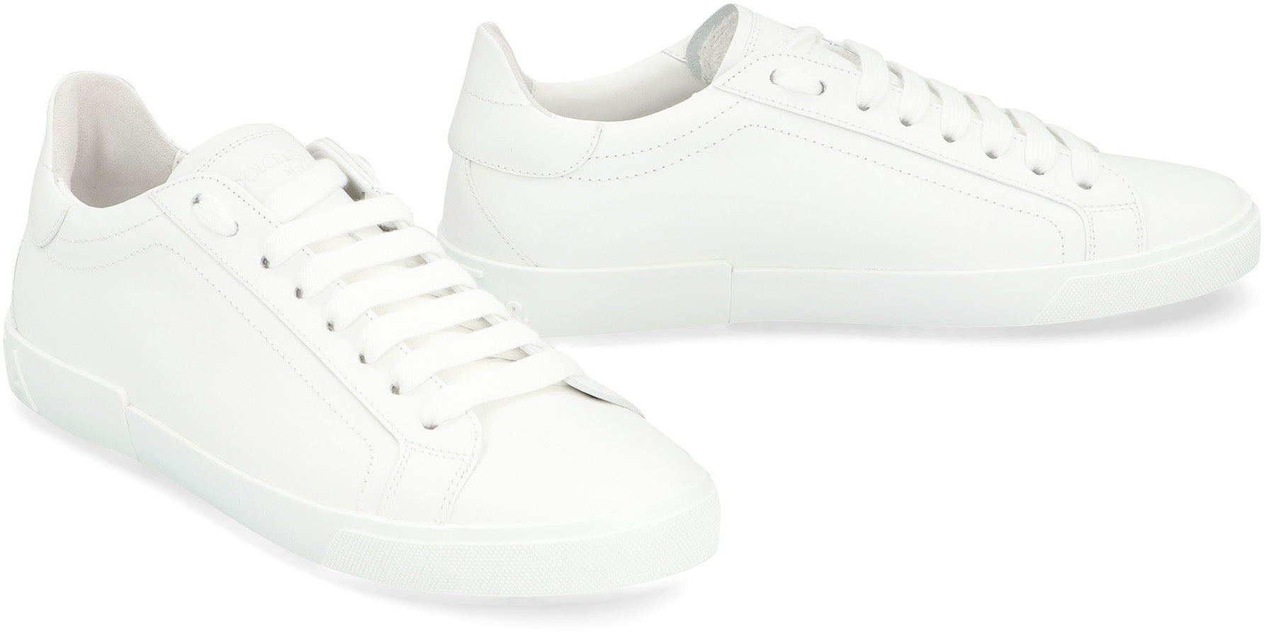 DOLCE & GABBANA Vintage Leather Low-Top Sneakers for Men