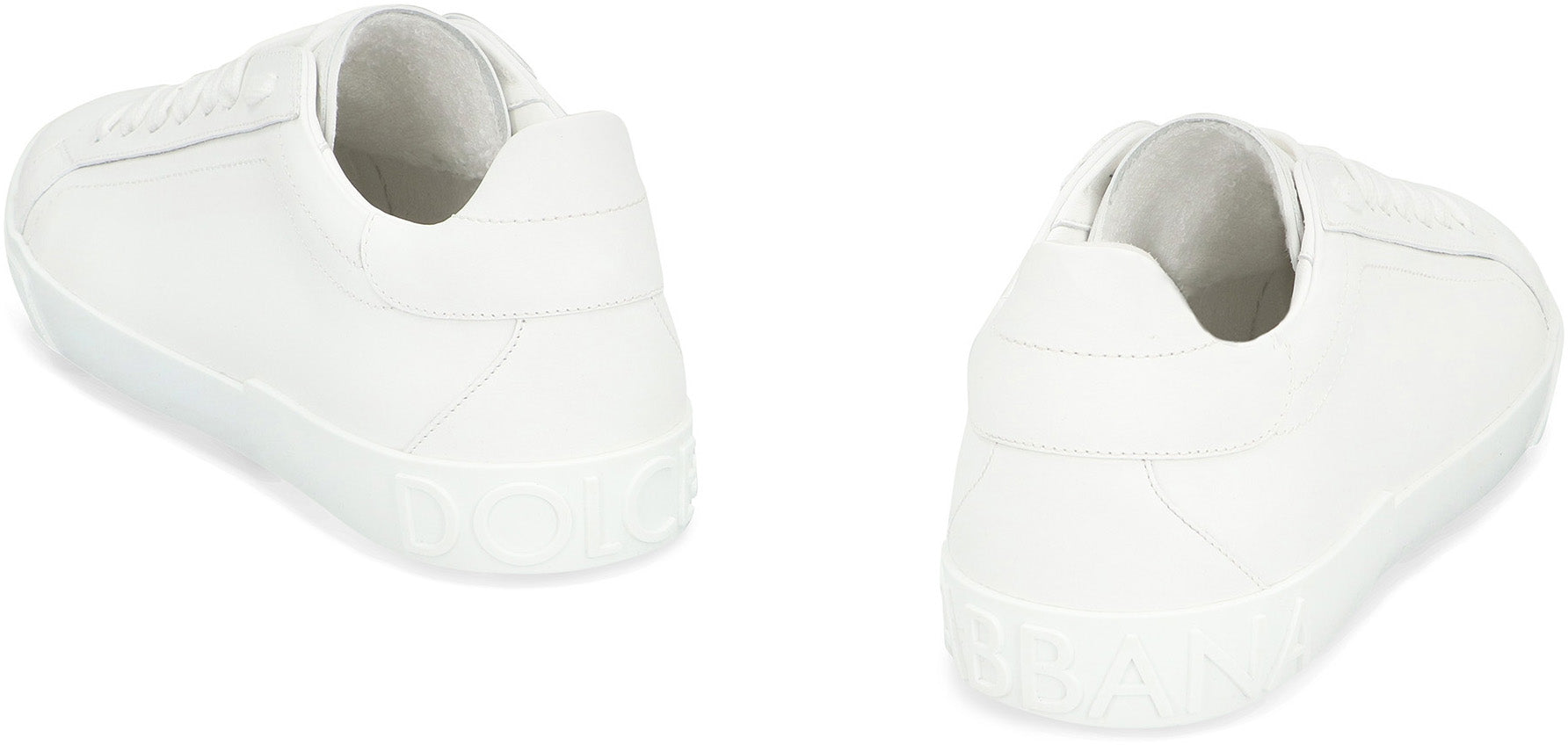DOLCE & GABBANA Vintage Leather Low-Top Sneakers for Men