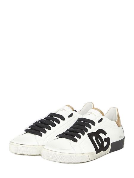 DOLCE & GABBANA Portofino Leather Sneakers for Men