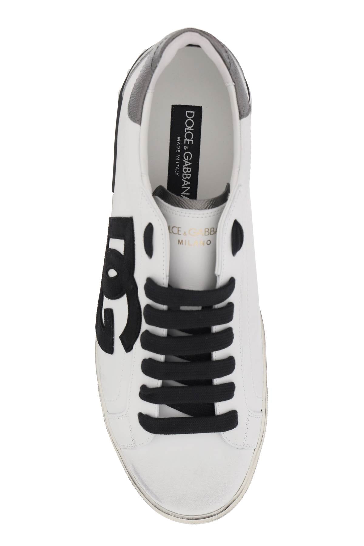 DOLCE & GABBANA Leather Low-Top Sneaker Size 8