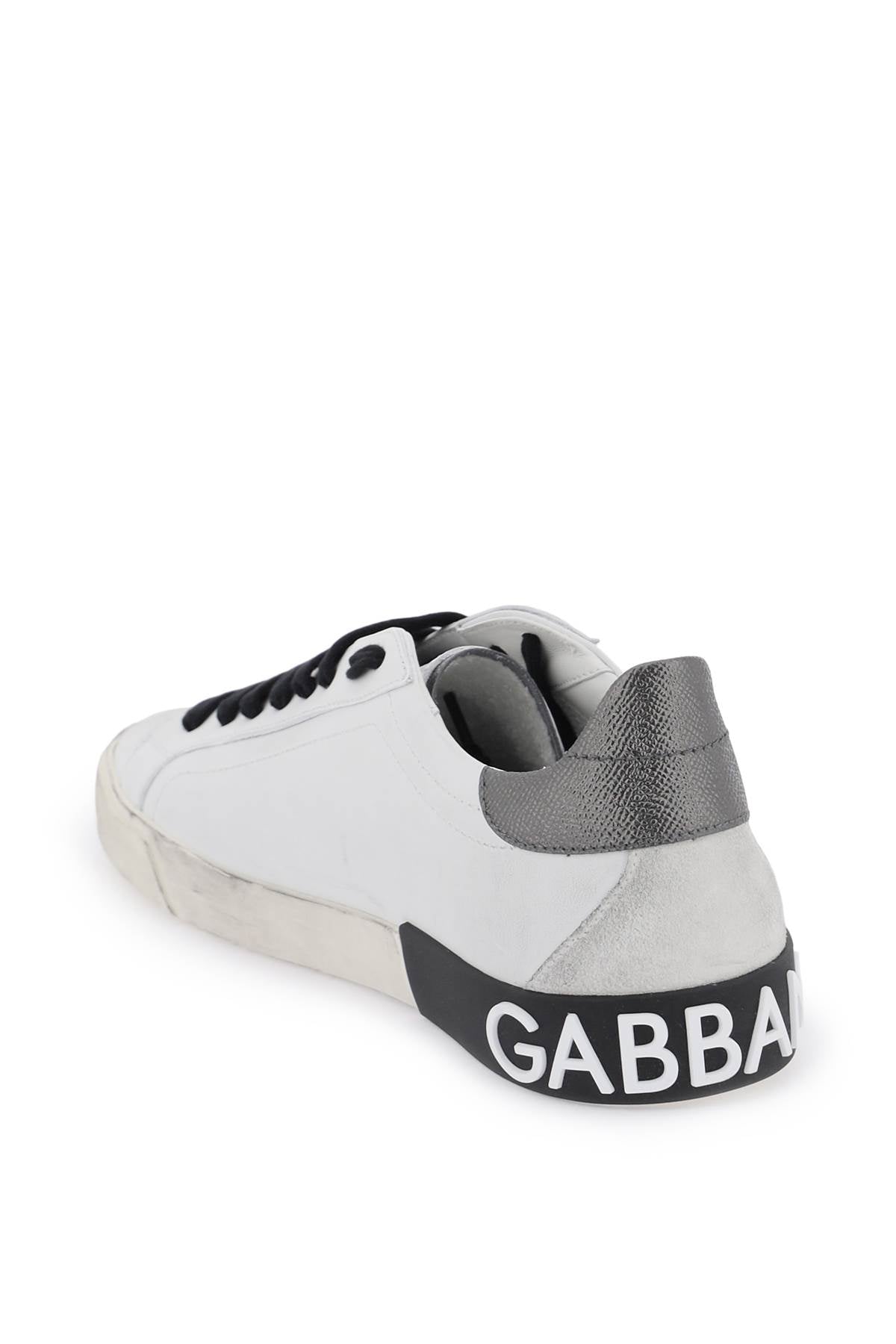 DOLCE & GABBANA Leather Low-Top Sneaker Size 8