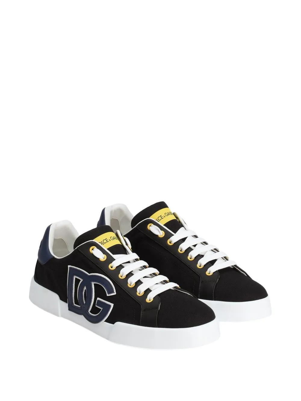 DOLCE & GABBANA Portofino Low-Top Sneaker with Logo Detailing