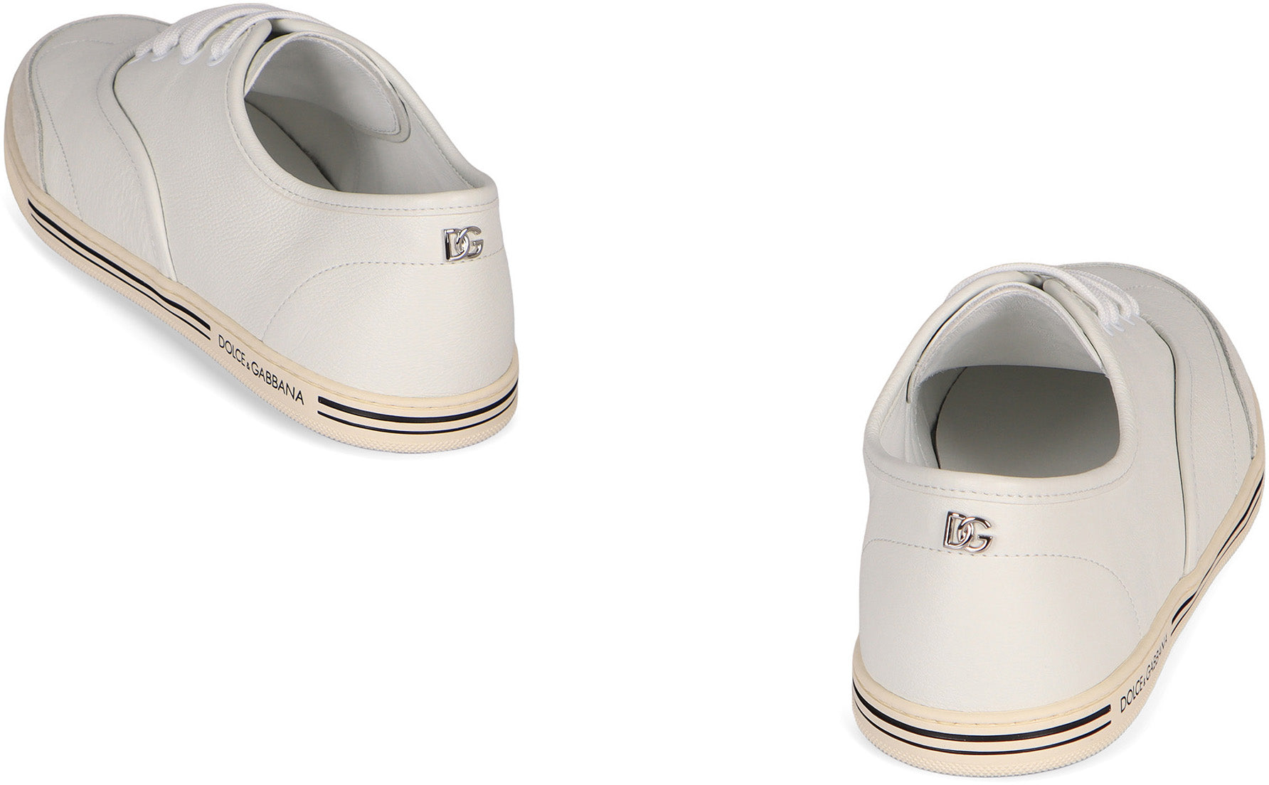 DOLCE & GABBANA Leather Low-Top Sneakers for Men - FW25