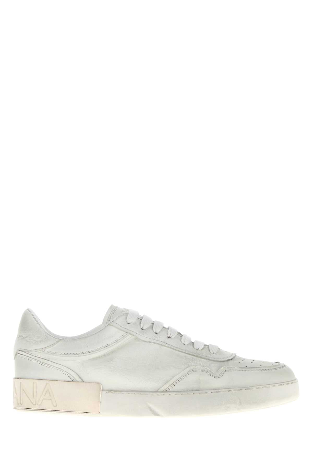 DOLCE & GABBANA Leather Lace-Up Portofino Trainers