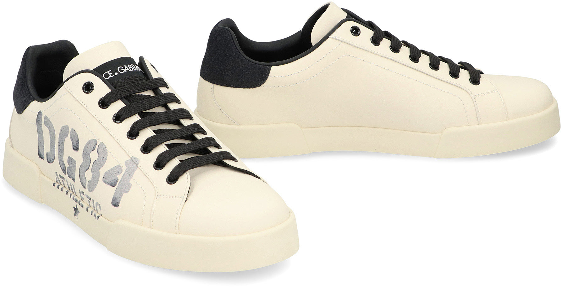 DOLCE & GABBANA Low-Top Leather Sneakers for Men