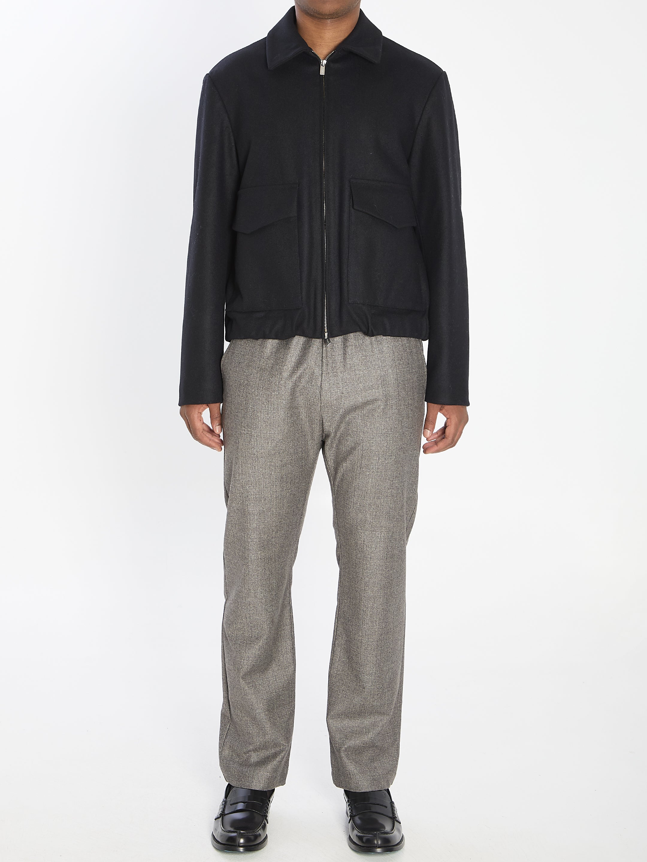 BARENA Men's Regular Fit Outerwear with Pointed Collar - Size 50