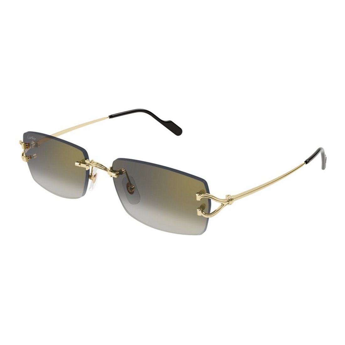 CARTIER Elegant Gold Metal Sunglasses for Men