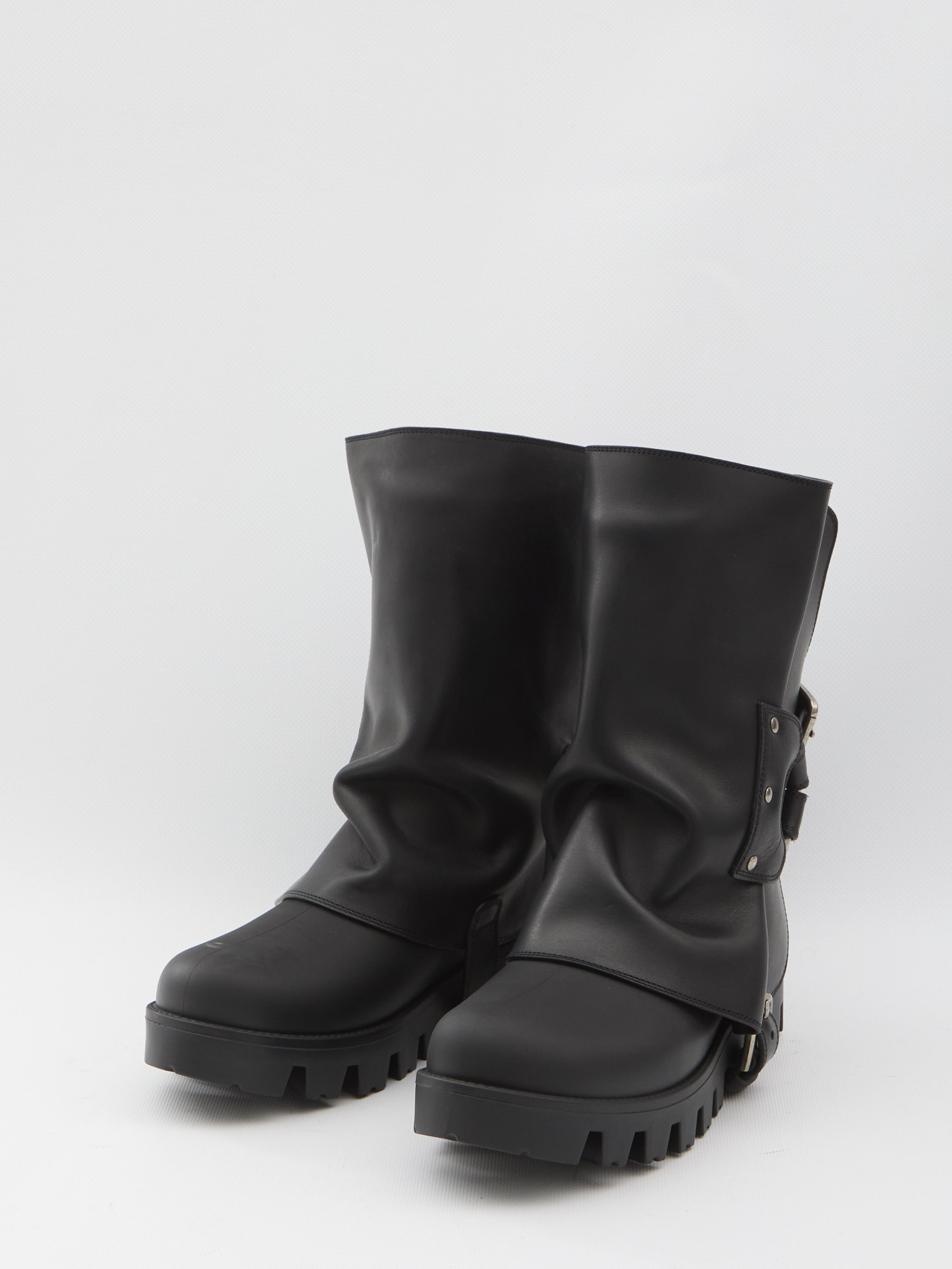DOLCE & GABBANA Ankle Boot in Rubber and Leather - IT Size