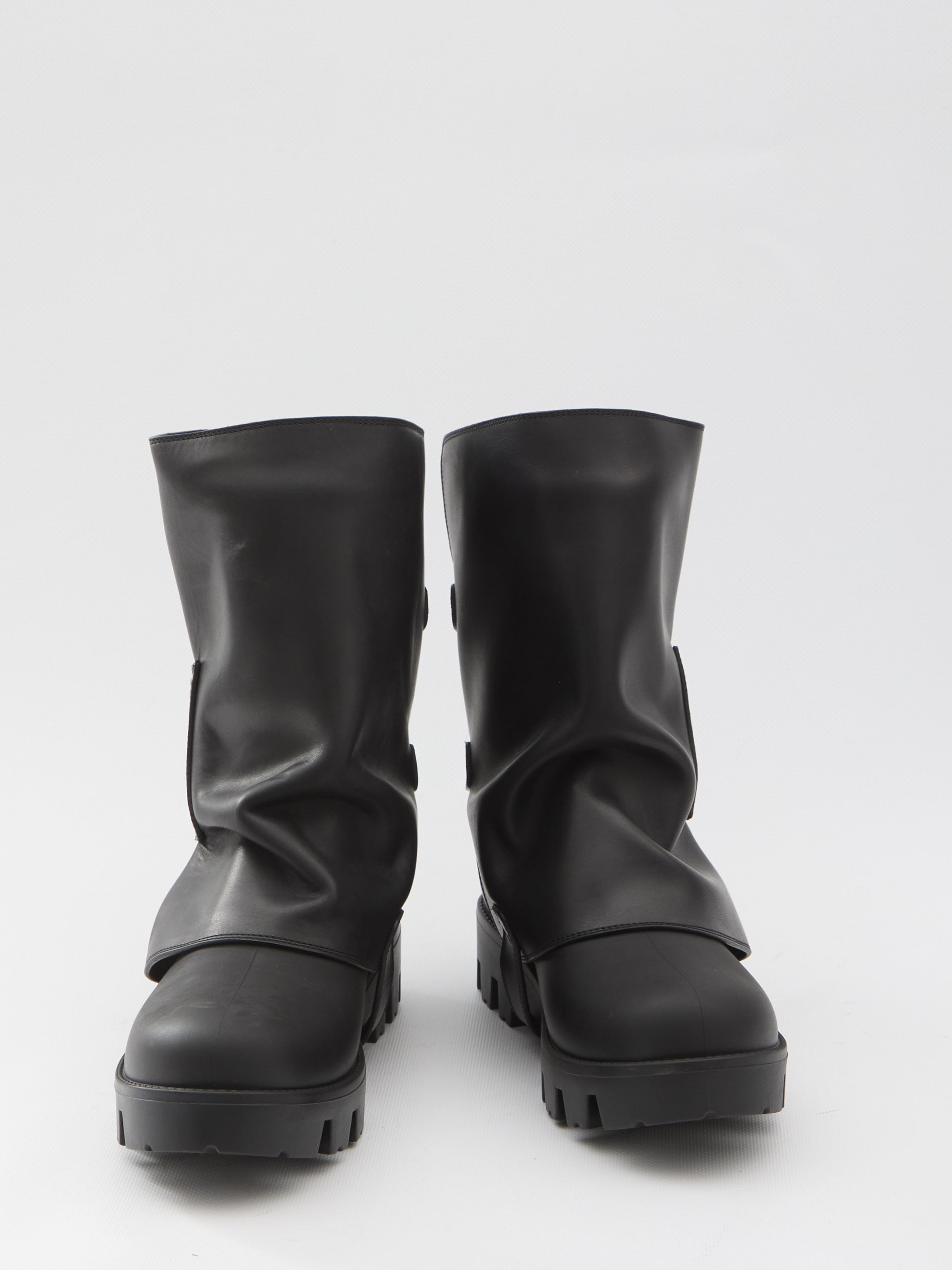 DOLCE & GABBANA Ankle Boot in Rubber and Leather - IT Size