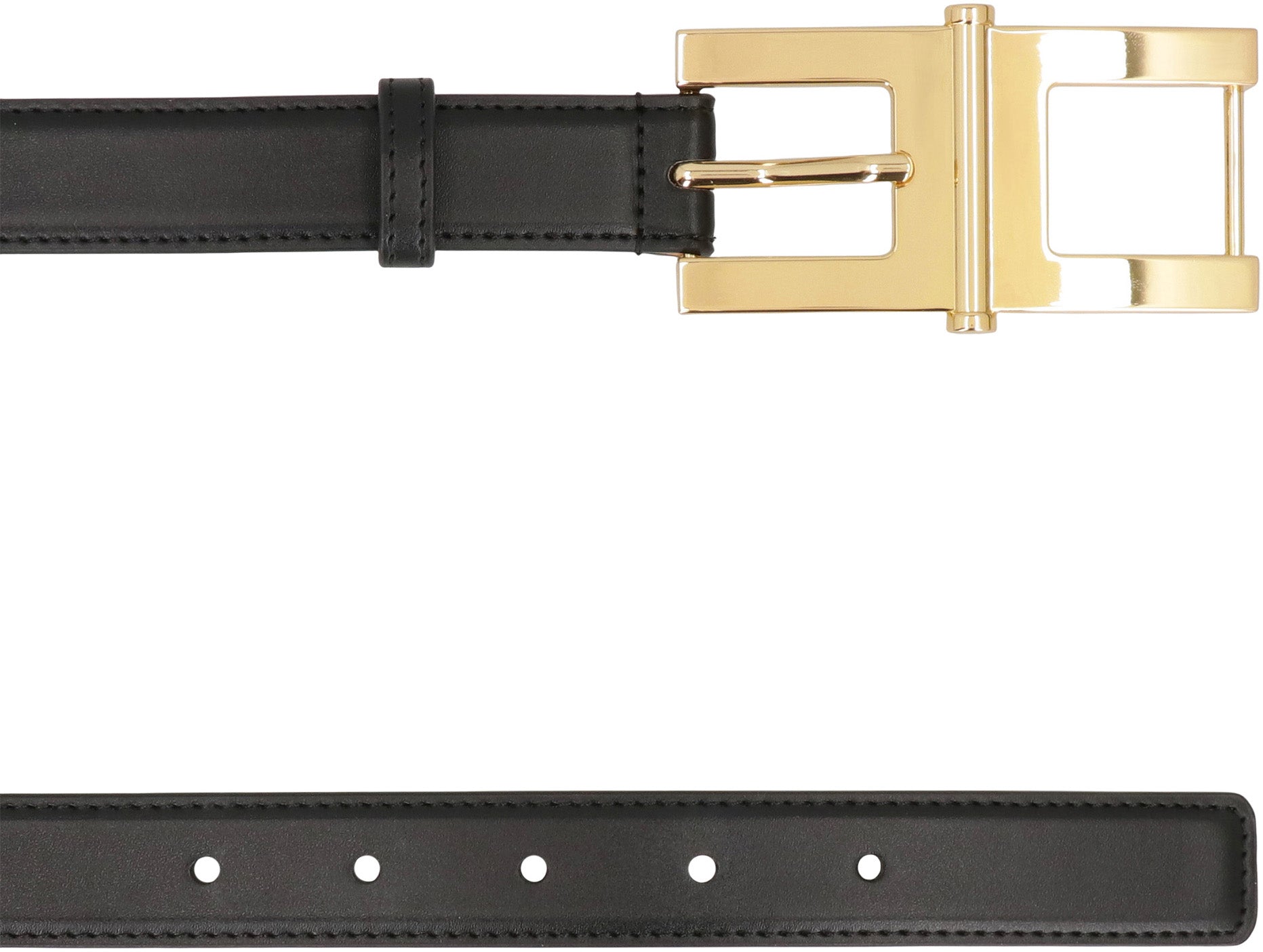 ELISABETTA FRANCHI Elegant Eco-Leather Belt with Logo Buckle - 5 cm Height