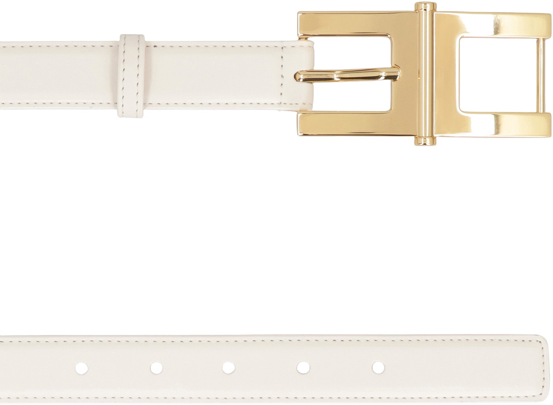 ELISABETTA FRANCHI Elegant Eco-Leather Belt with Logo Buckle - 5 cm Height