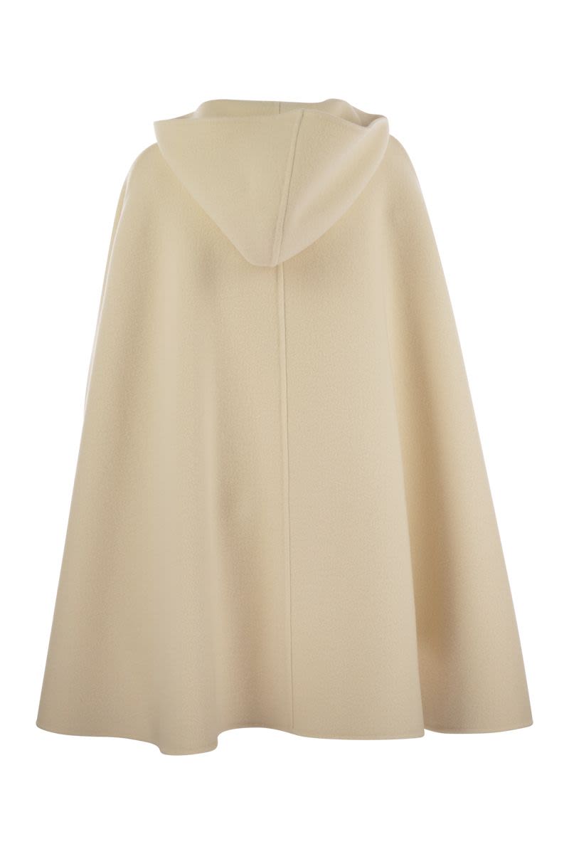 FABIANA FILIPPI Loose Fit Wool Hoodie Cape