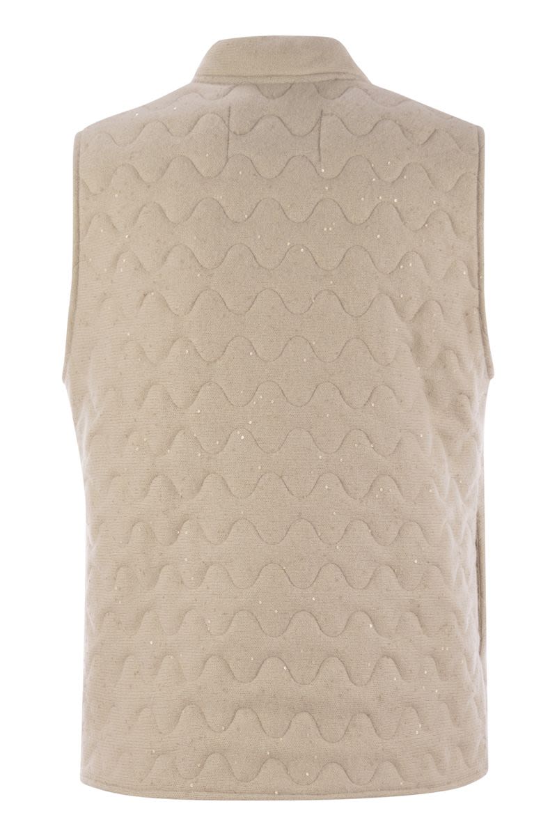 FABIANA FILIPPI Quilted Yarn and Sequin Waistcoat