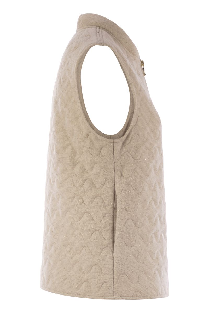 FABIANA FILIPPI Quilted Yarn and Sequin Waistcoat