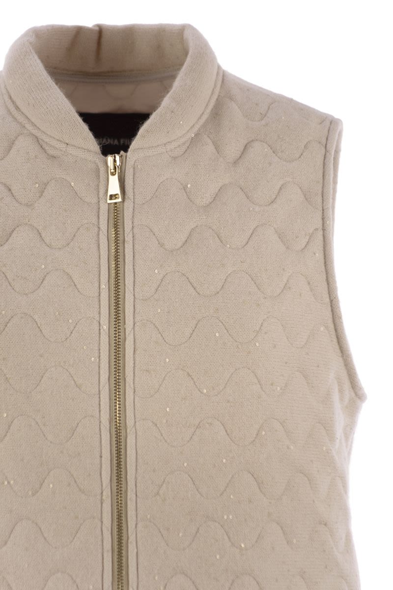 FABIANA FILIPPI Quilted Yarn and Sequin Waistcoat