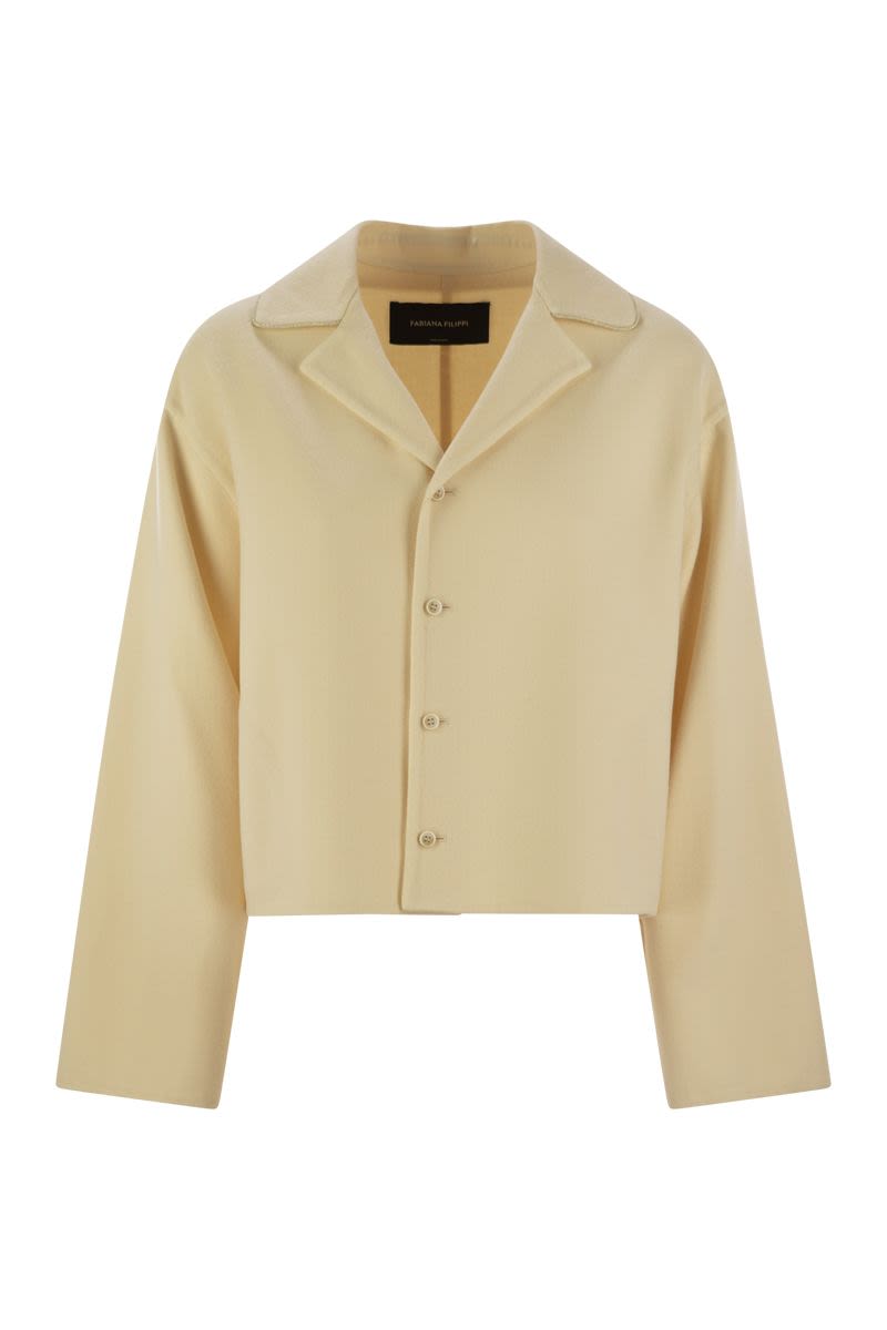 FABIANA FILIPPI Minimal Double Wool Cropped Jacket