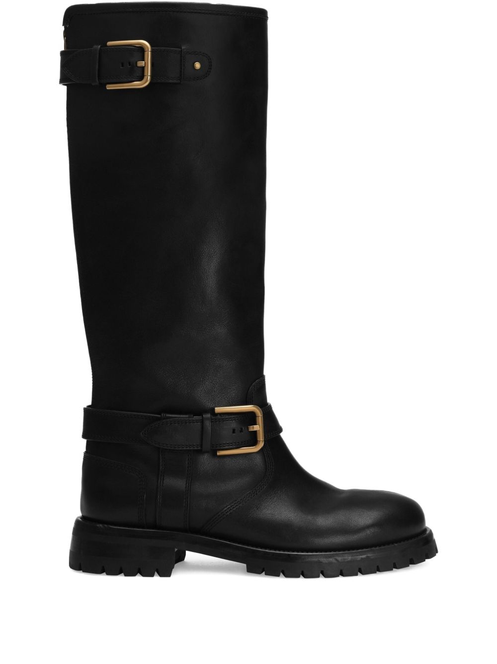 DOLCE & GABBANA Women's Leather Biker Boots