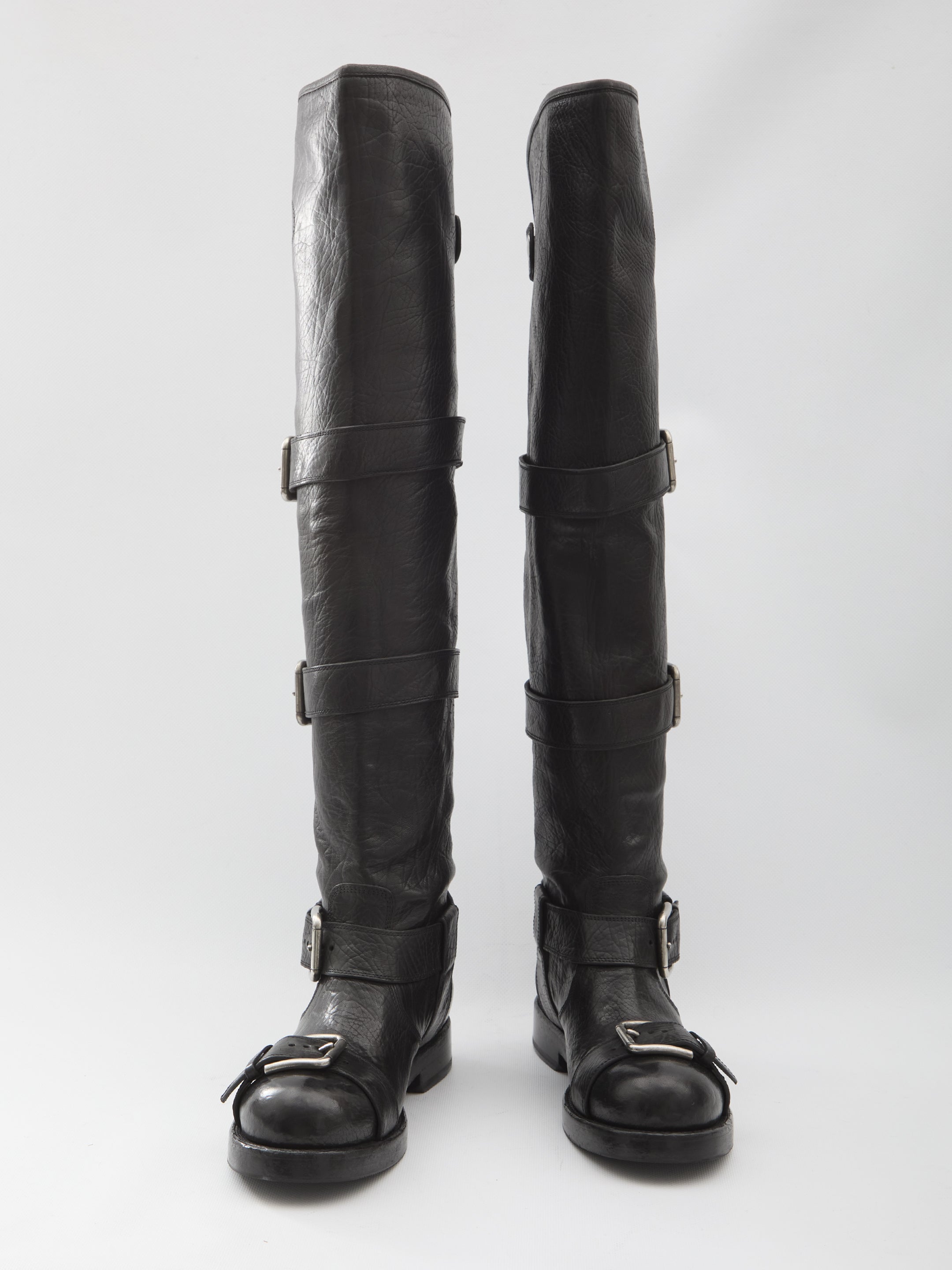 DOLCE & GABBANA Over-the-Knee Horse Leather Boots - FW25