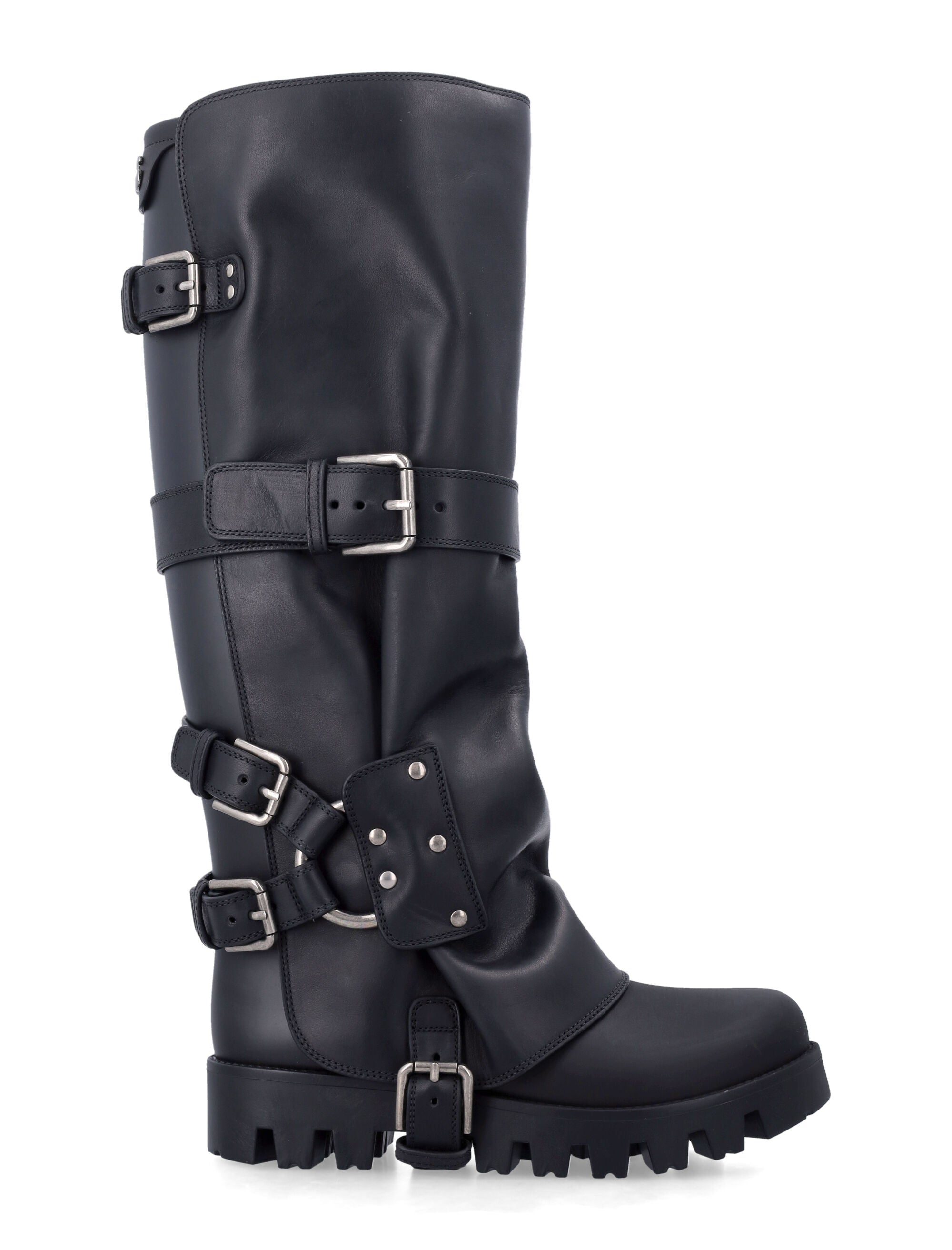 DOLCE & GABBANA Chic Rubber and Leather Boots for Women