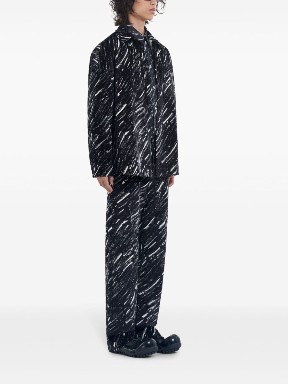 MARNI Men's Printed Cotton Shirt - Classic Collar Design