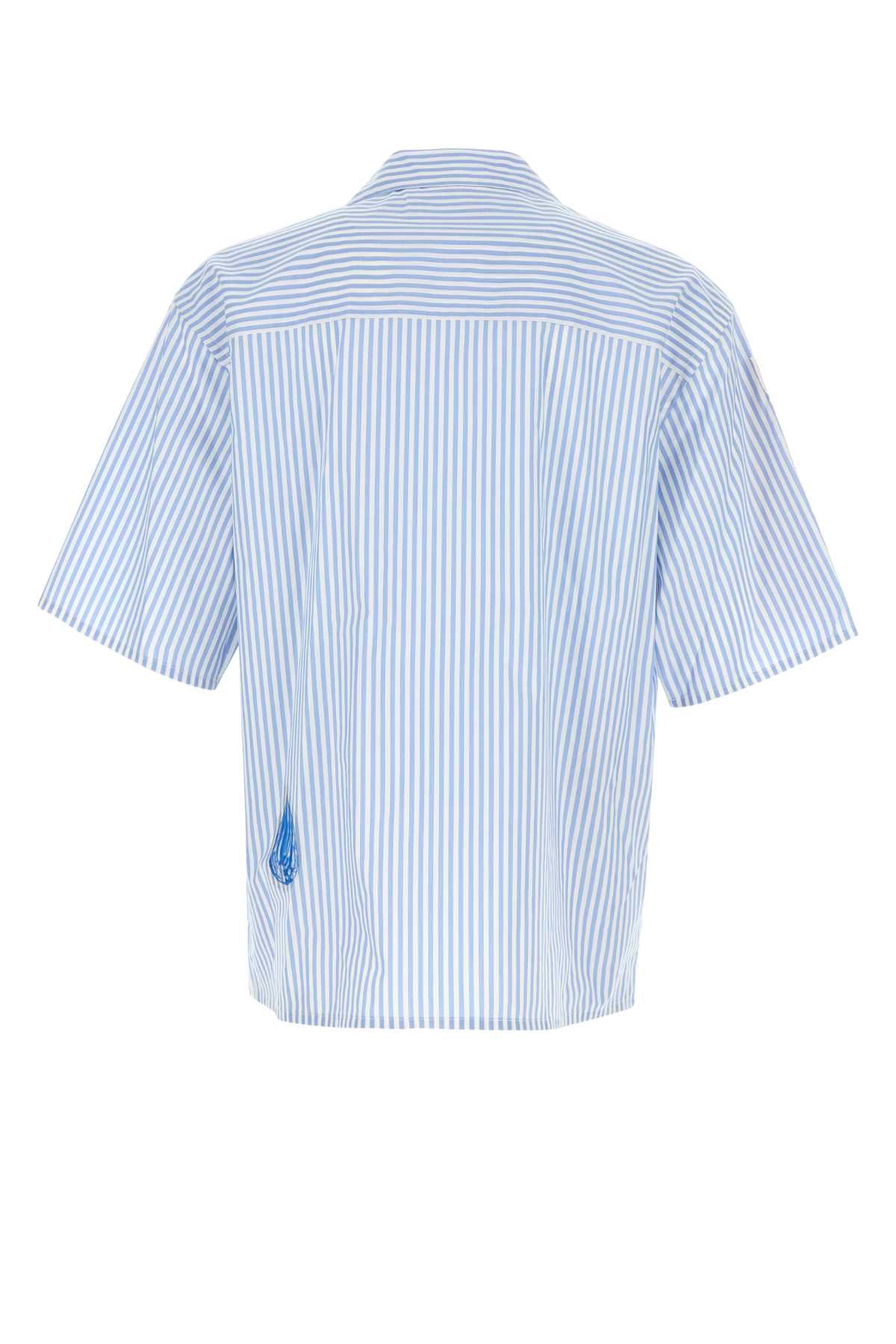 MARNI Embroidered Striped Poplin Shirt