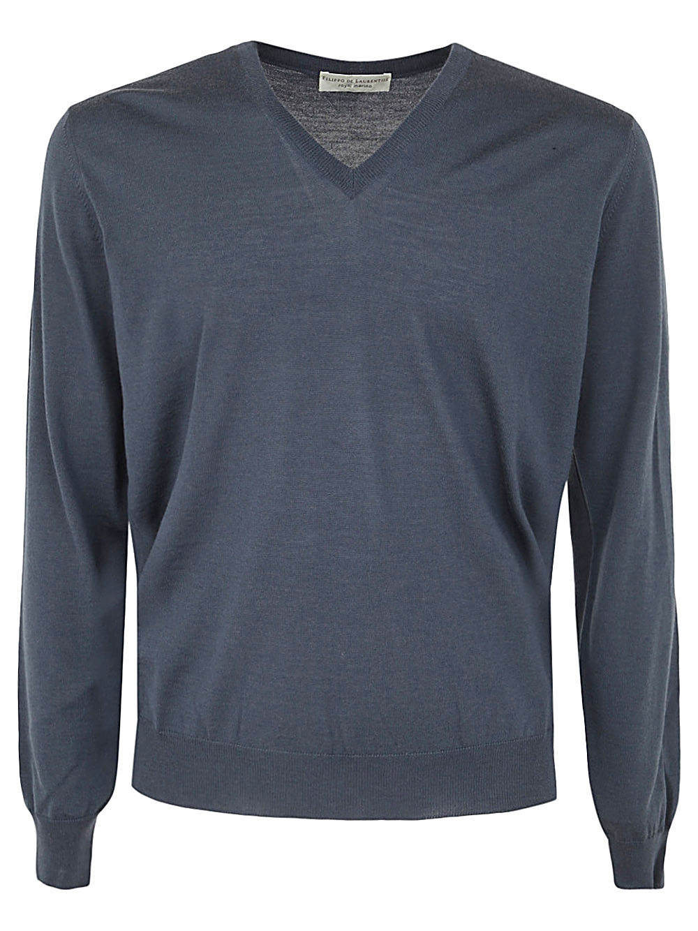 FILIPPO DE LAURENTIIS Royal Merino Long Sleeves V Neck Sweater for Men