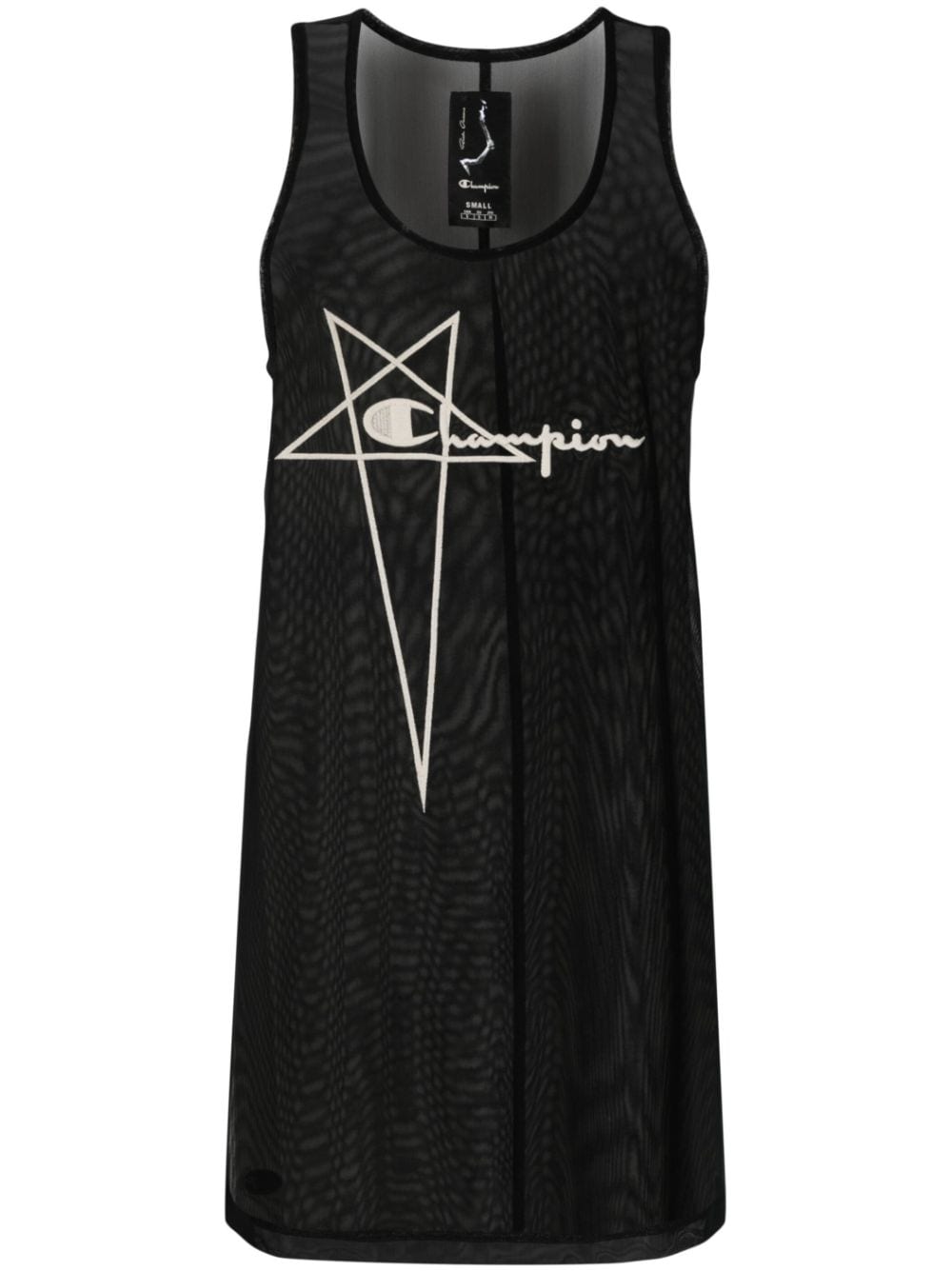 RICK OWENS X CHAMPION Recycled Polyamide Blend Mini Logo-Embroidered Dress