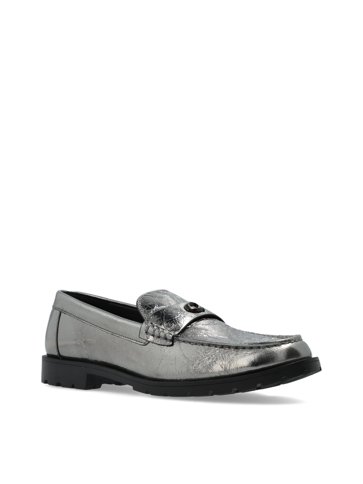 COACH Jocelyn Crinkle Leather Logo Loafers