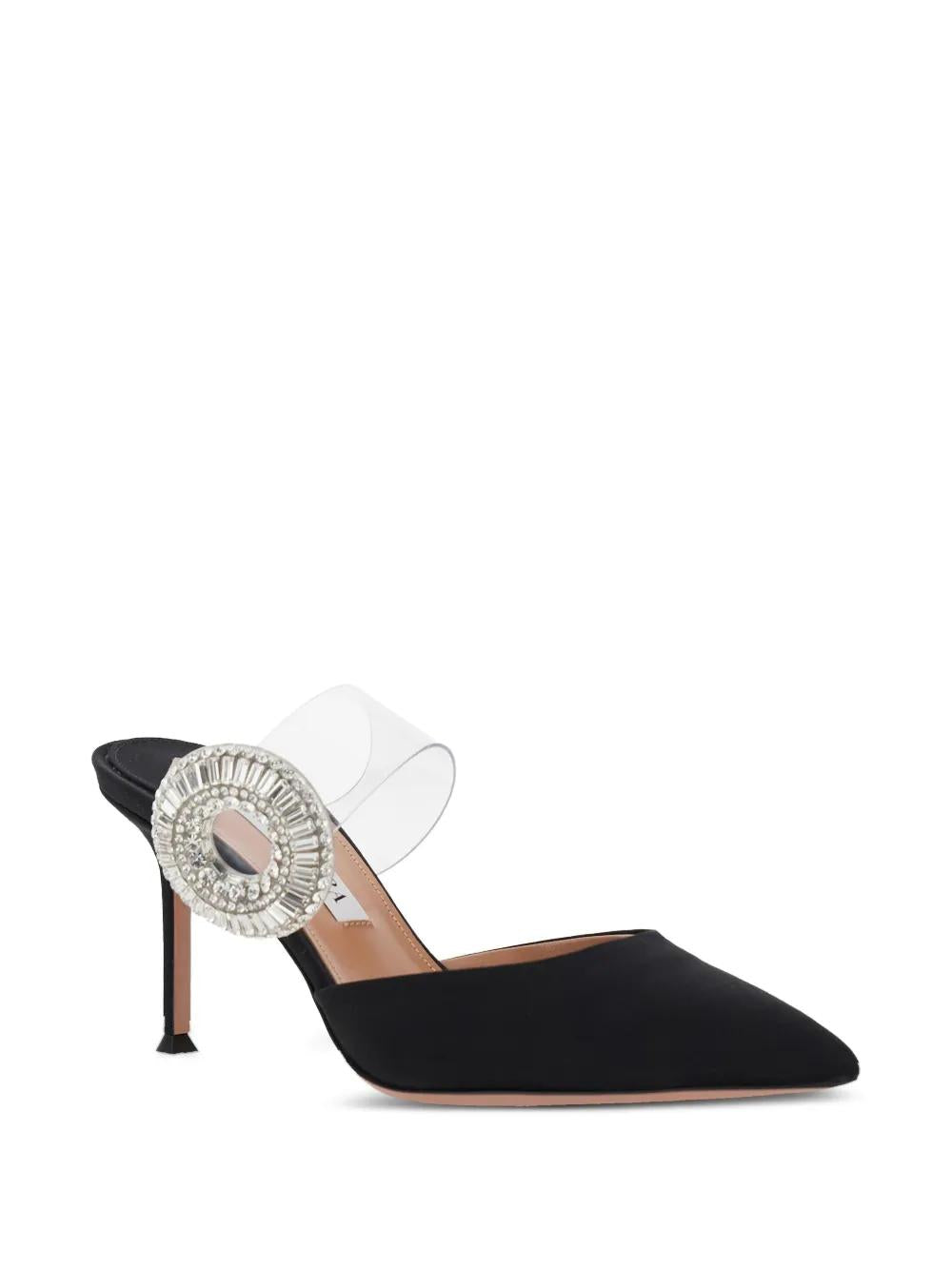 AQUAZZURA Crystal Hoop Pointed Toe Flat 75MM